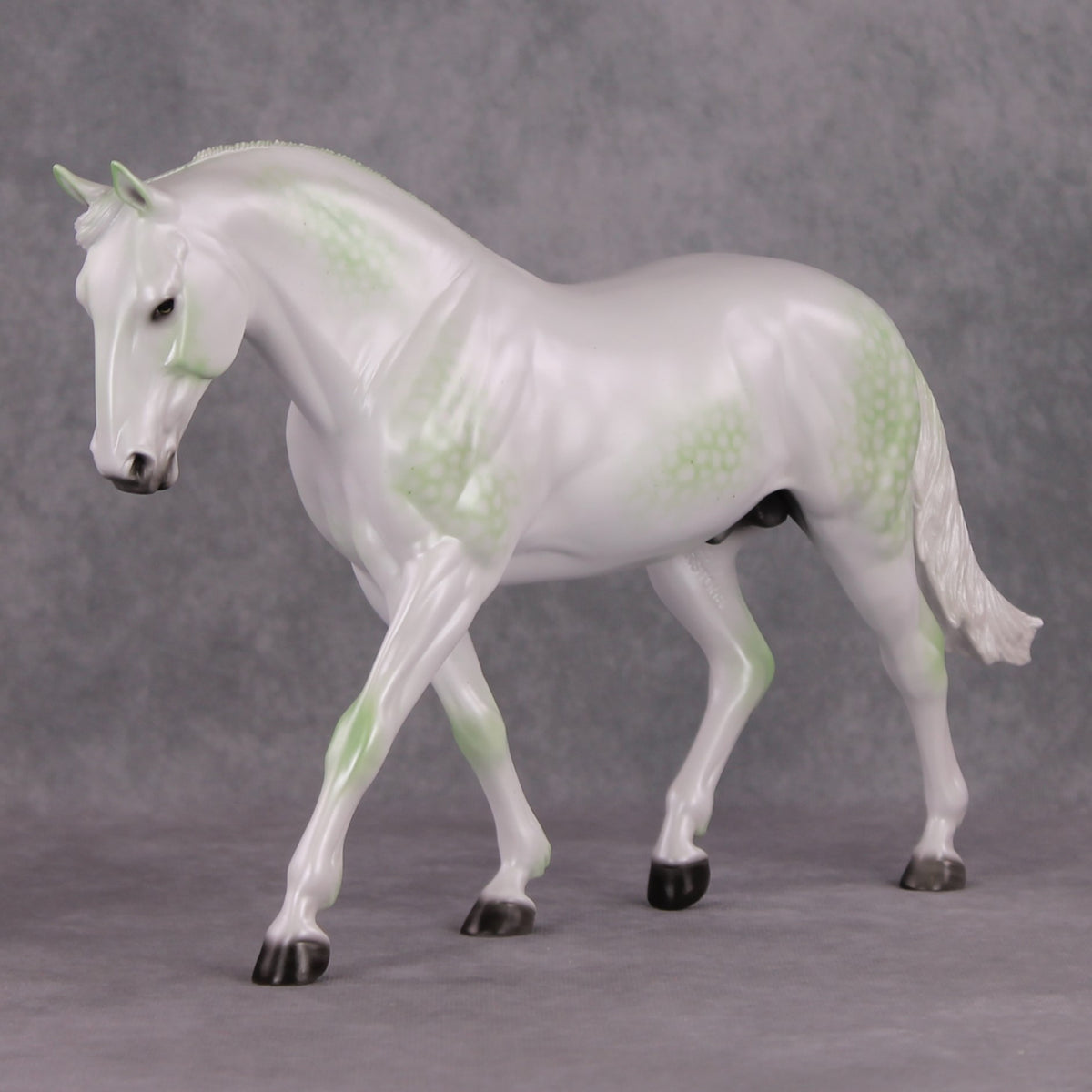 Evergreen OOAK Pearl Dappled Green Going Grey Irish Draught By Ellen Robbins HS24