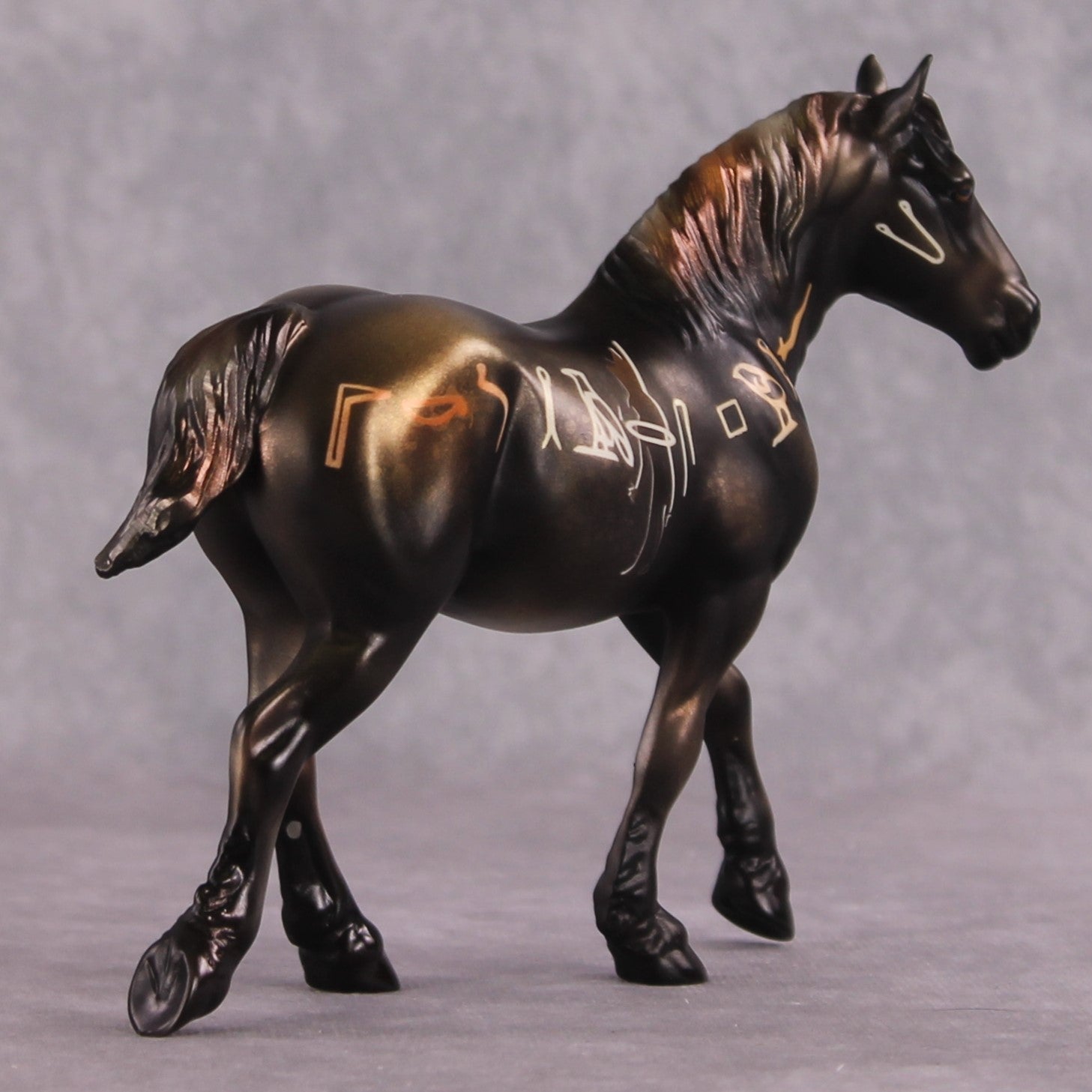 "Hieroglyphics" OOAK Pebble Draft By Kike Duarte SHCF25OS