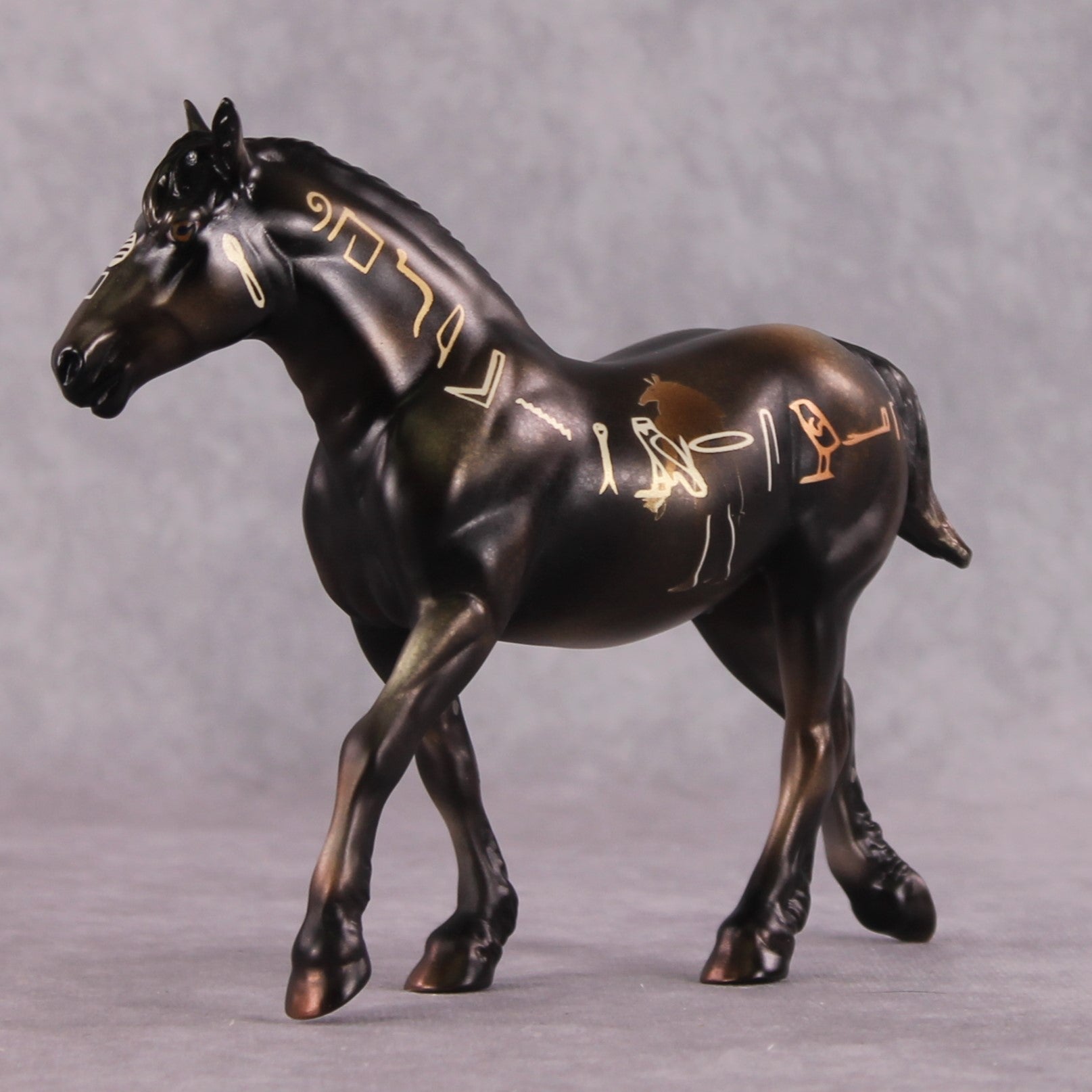 "Hieroglyphics" OOAK Pebble Draft By Kike Duarte SHCF25OS