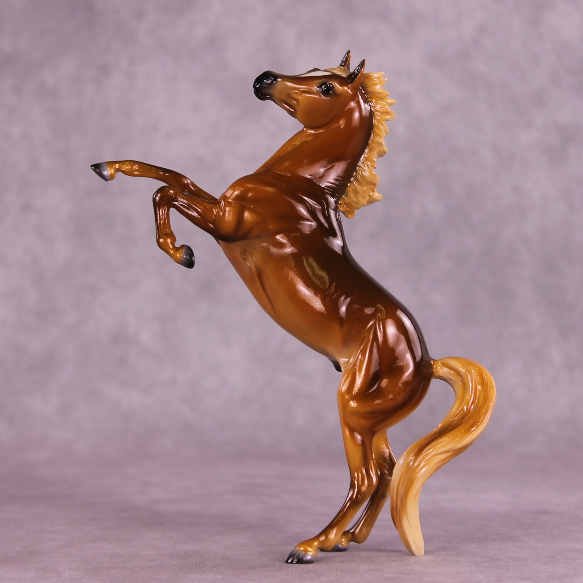 Flame OOAK EFCM Pebble Rearing Horse by Tiffany Purdy GS925