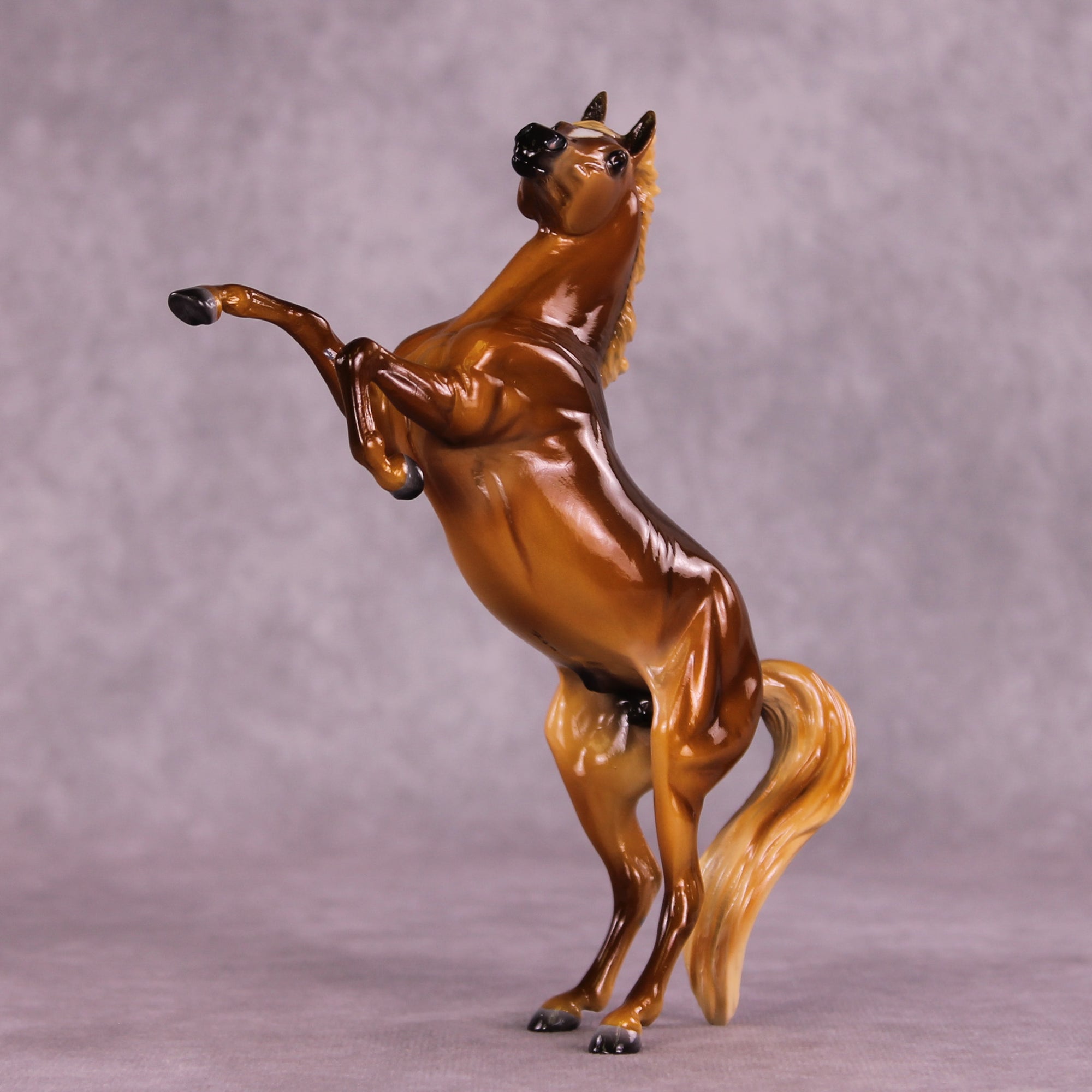 Flame OOAK EFCM Pebble Rearing Horse by Tiffany Purdy GS925