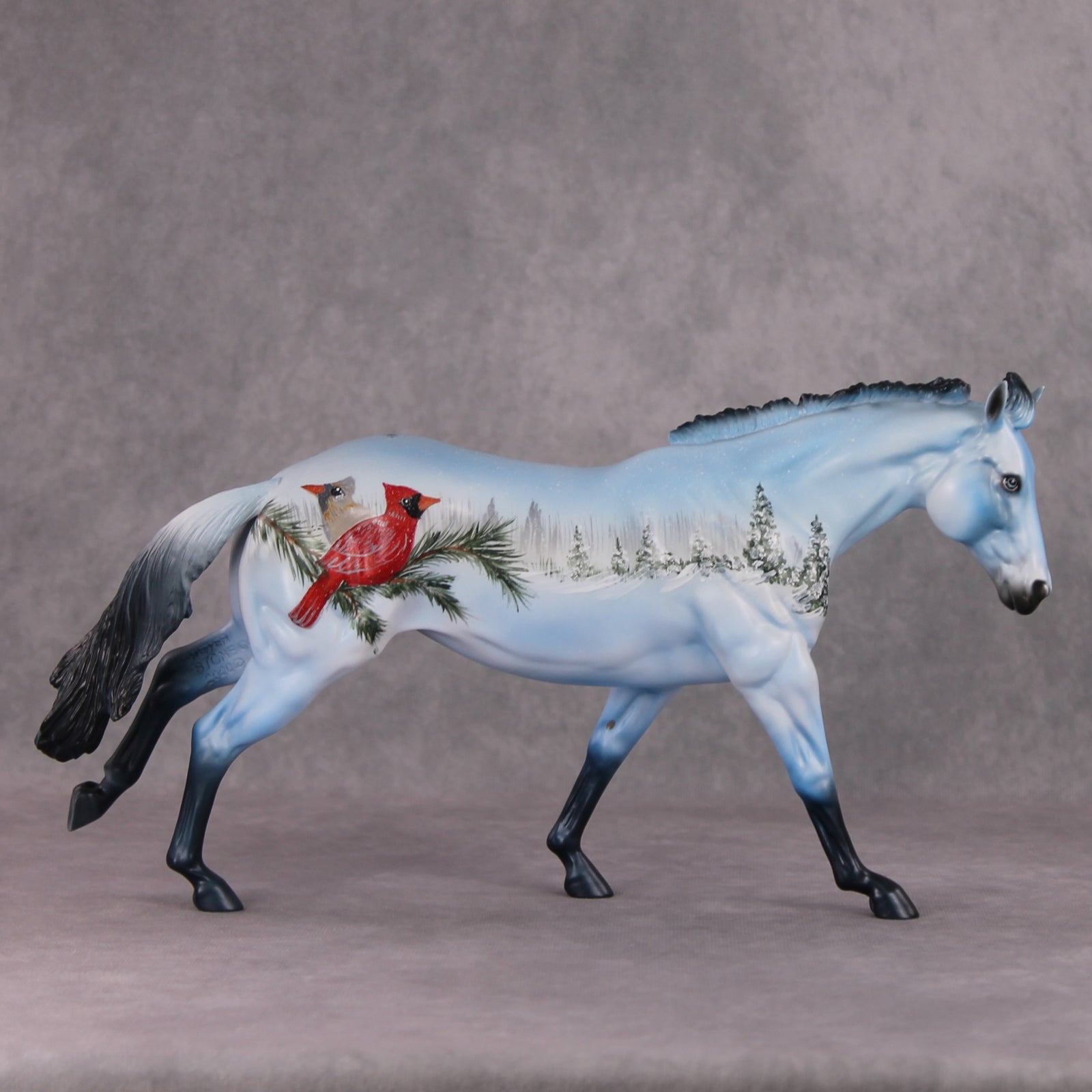 Winter Harmony OOAK Cardinal Winter Deco Remington By Dawn Quick HS24