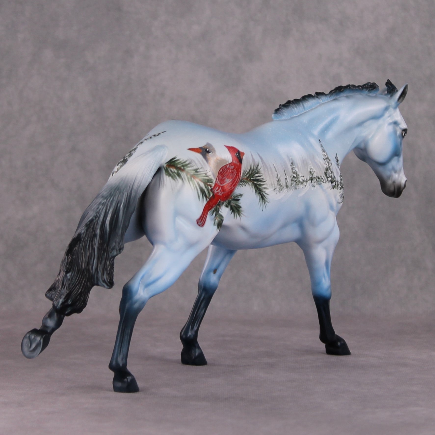 Winter Harmony OOAK Cardinal Winter Deco Remington By Dawn Quick HS24