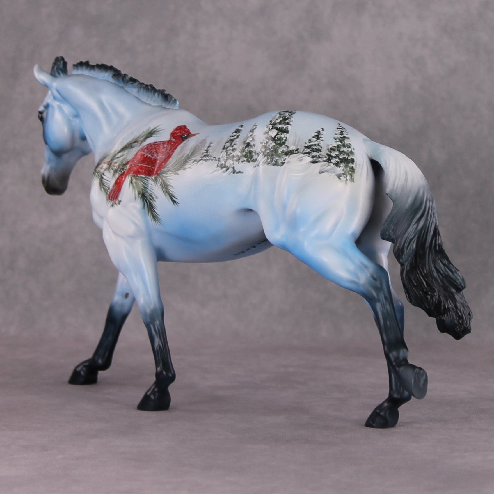 Winter Harmony OOAK Cardinal Winter Deco Remington By Dawn Quick HS24