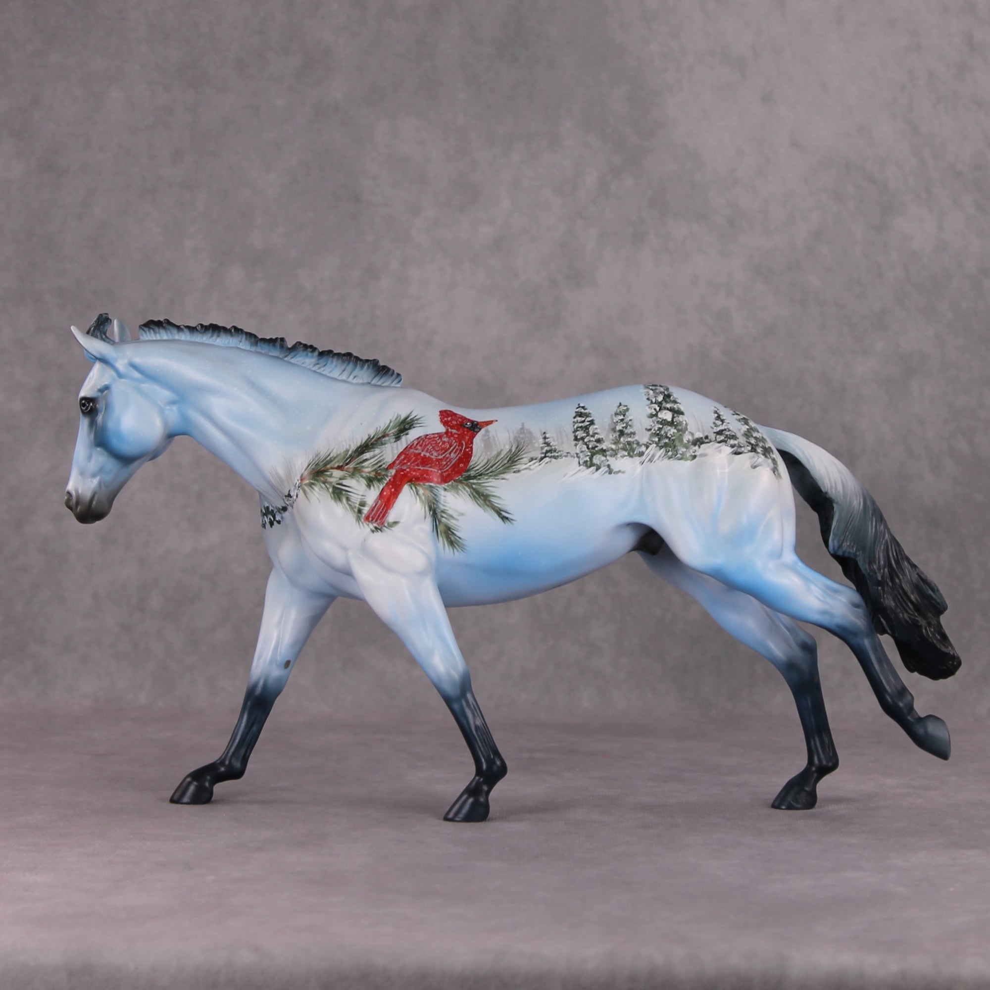 Winter Harmony OOAK Cardinal Winter Deco Remington By Dawn Quick HS24