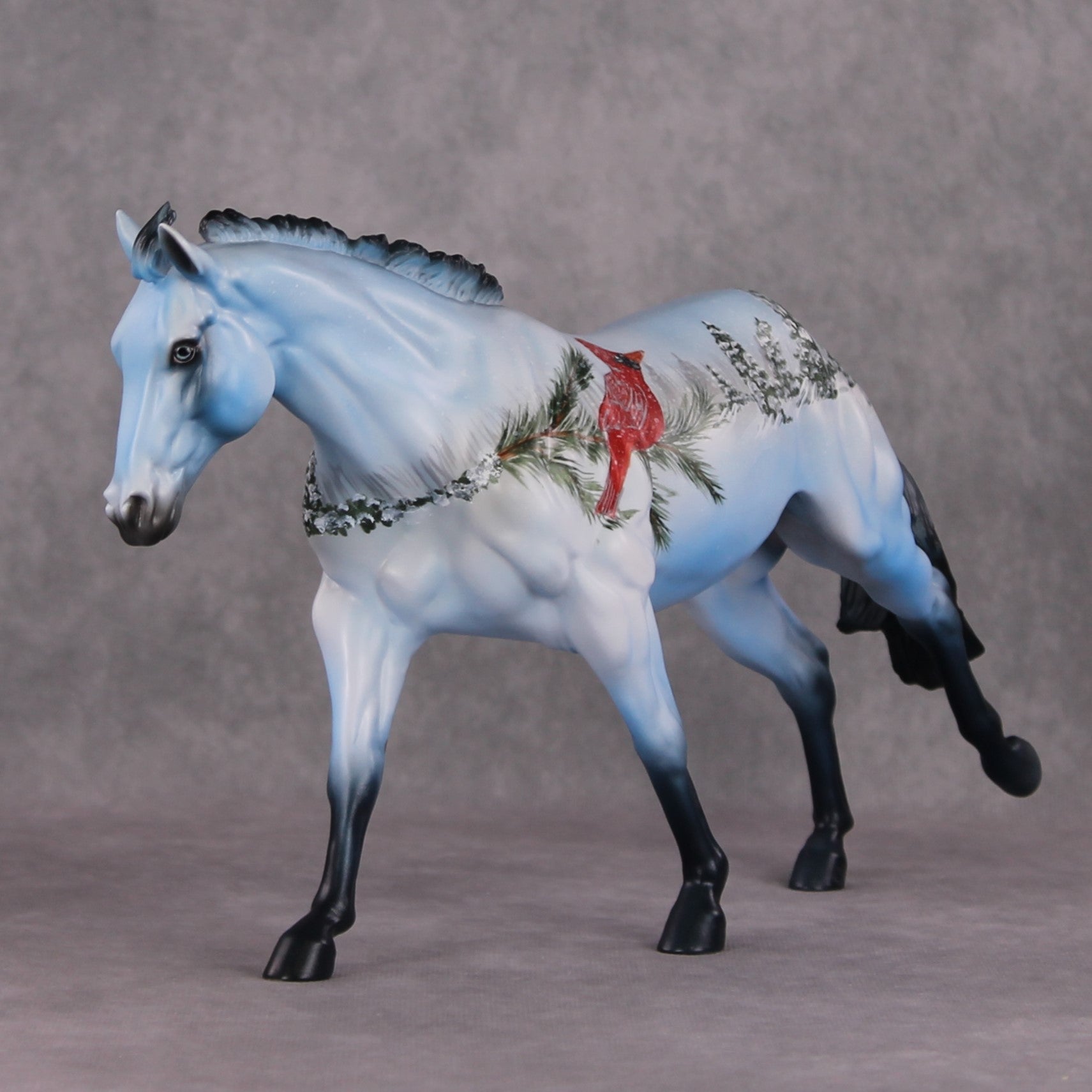 Winter Harmony OOAK Cardinal Winter Deco Remington By Dawn Quick HS24