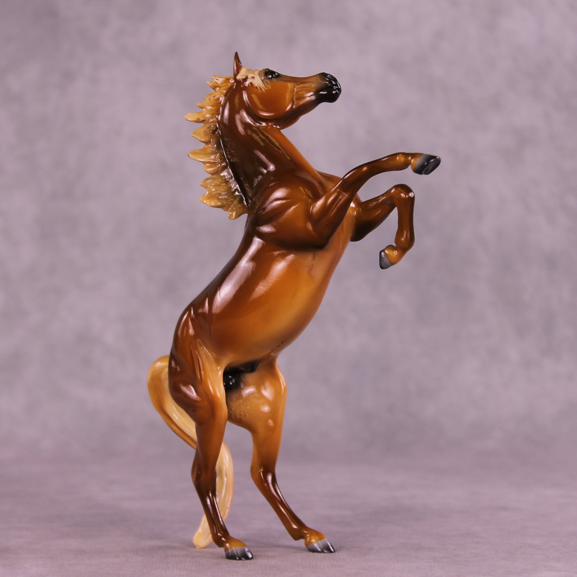 Flame OOAK EFCM Pebble Rearing Horse by Tiffany Purdy GS925