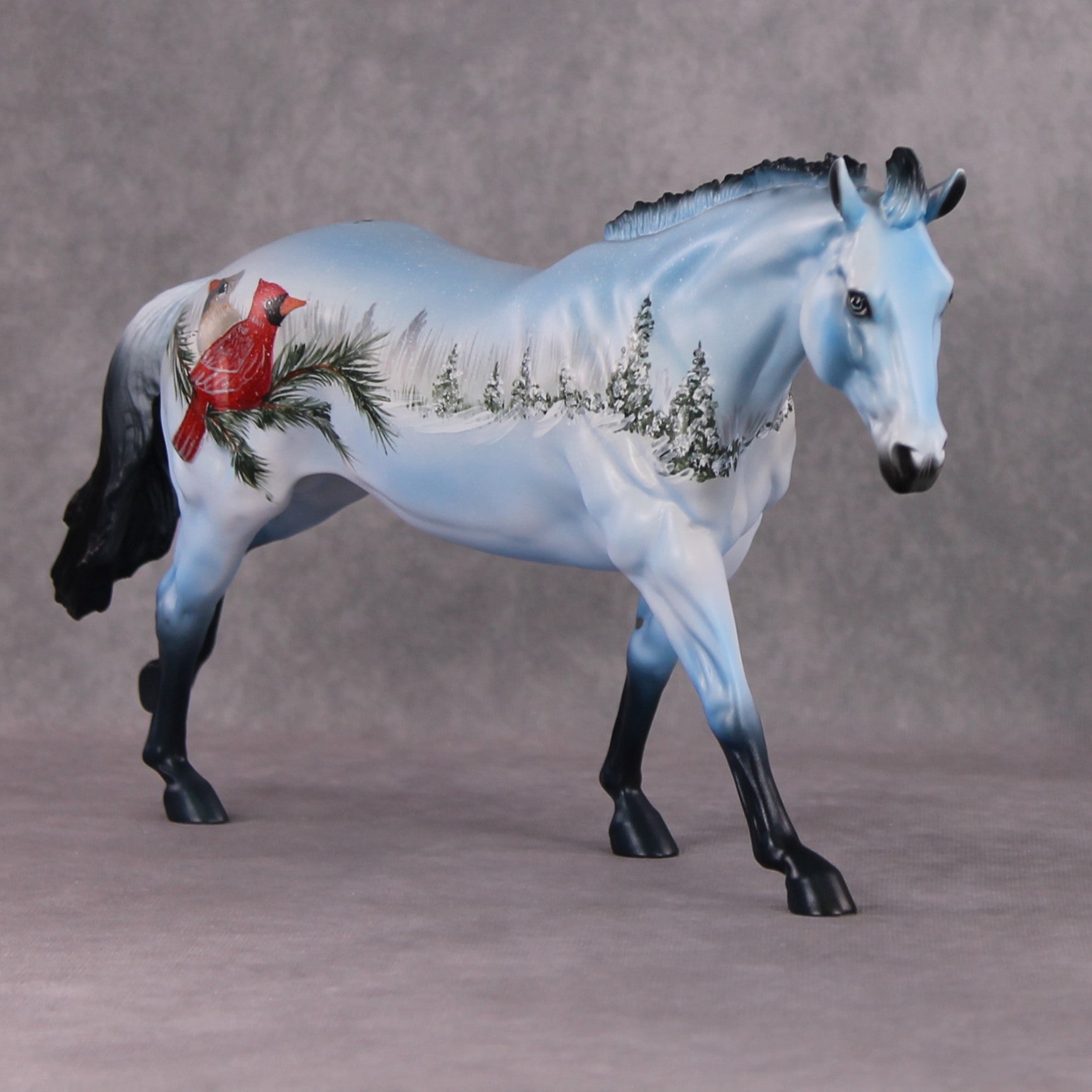 Winter Harmony OOAK Cardinal Winter Deco Remington By Dawn Quick HS24