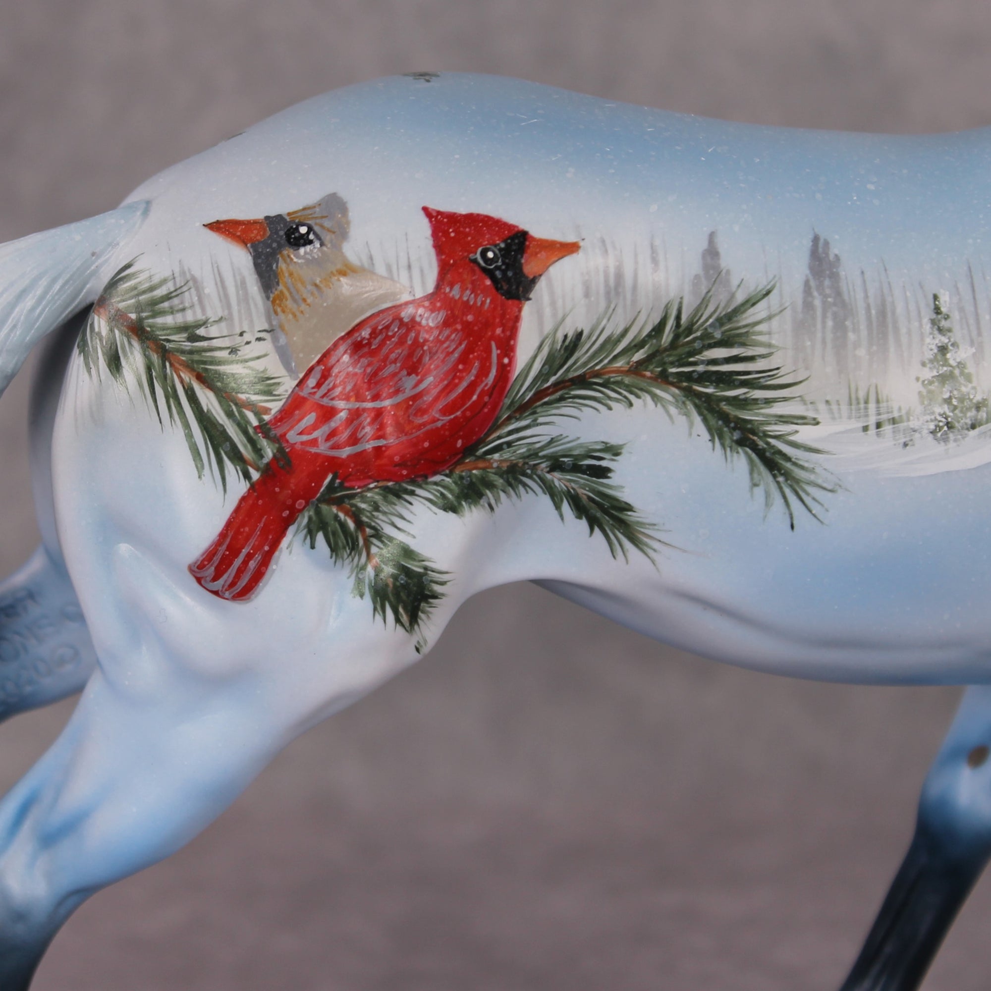 Winter Harmony OOAK Cardinal Winter Deco Remington By Dawn Quick HS24