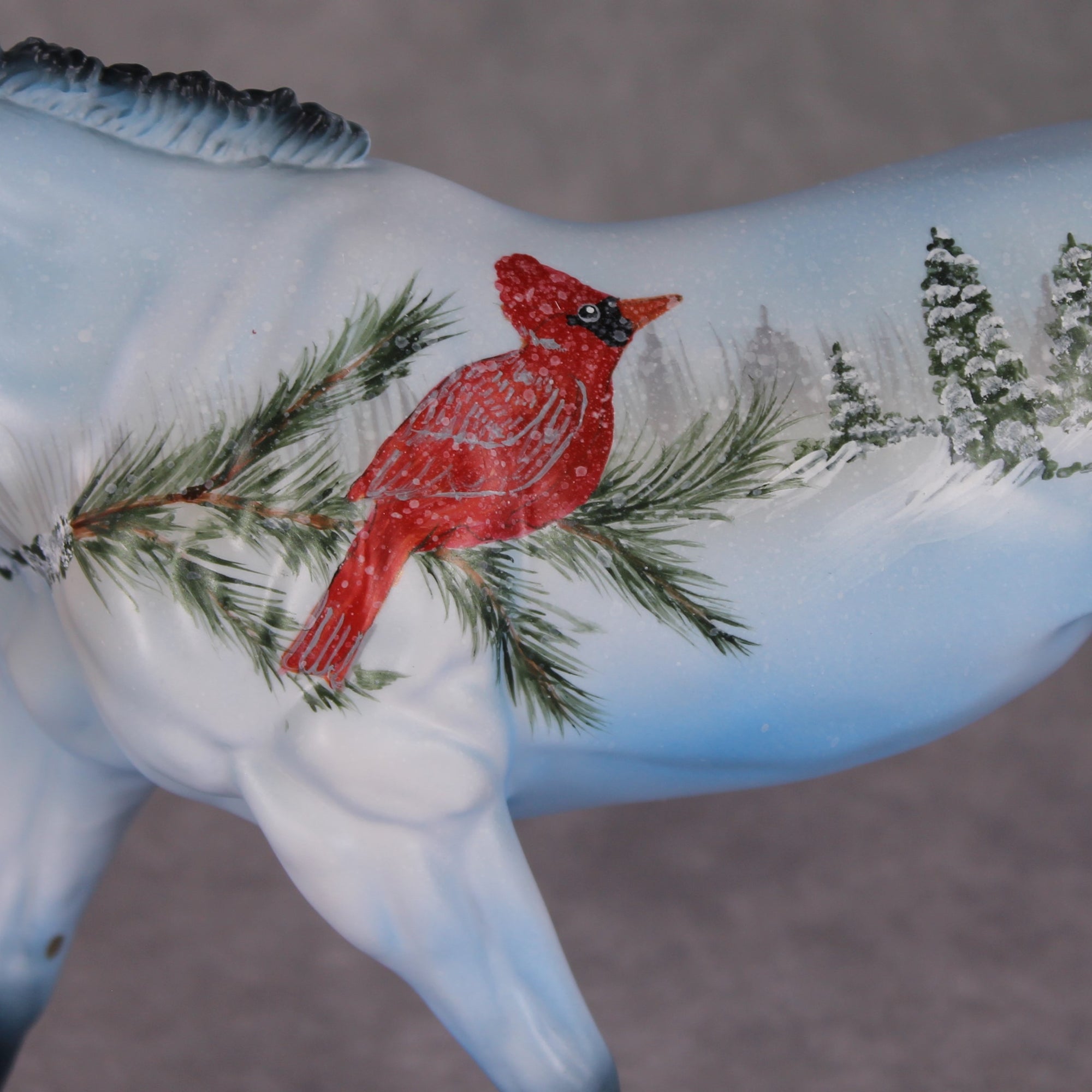 Winter Harmony OOAK Cardinal Winter Deco Remington By Dawn Quick HS24