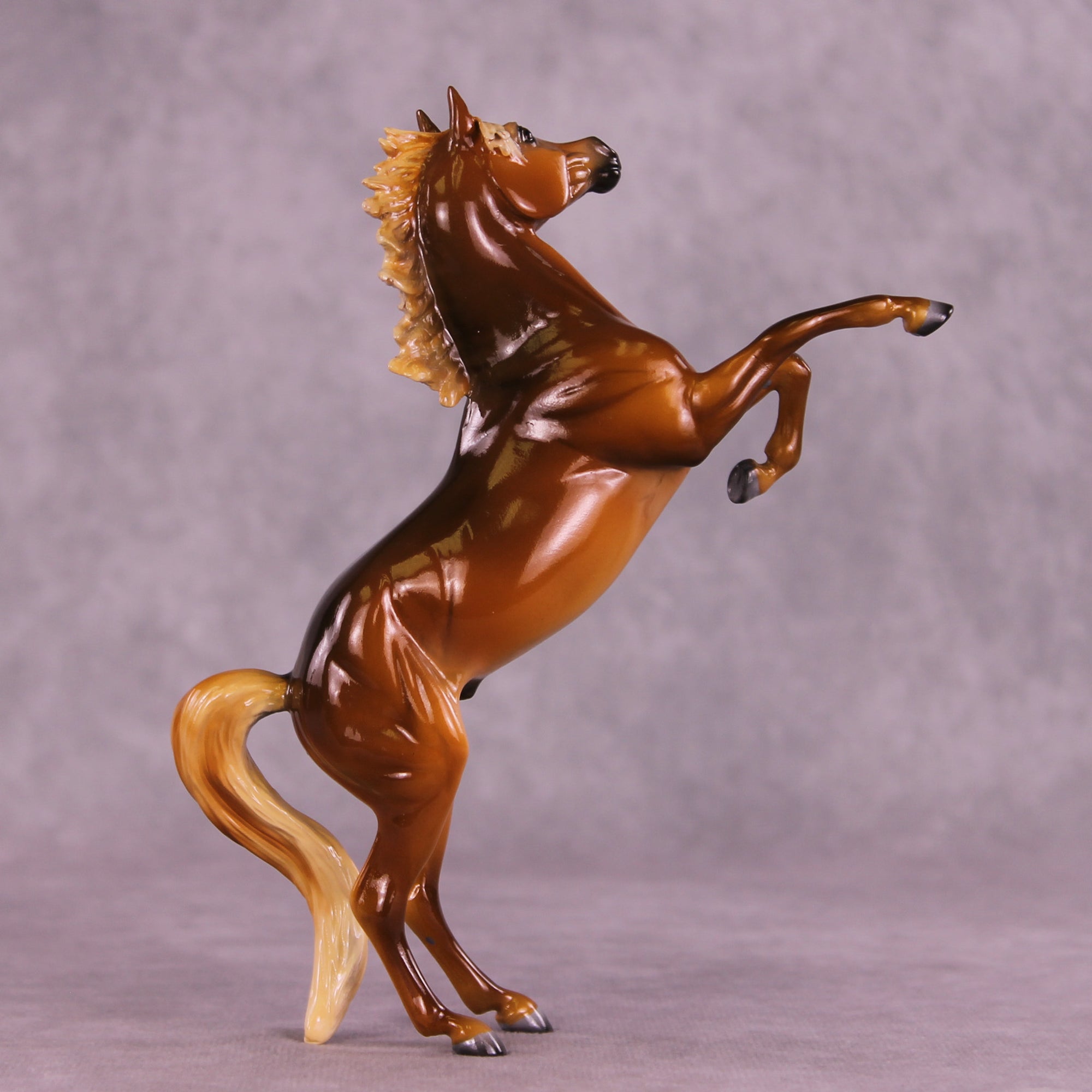 Flame OOAK EFCM Pebble Rearing Horse by Tiffany Purdy GS925