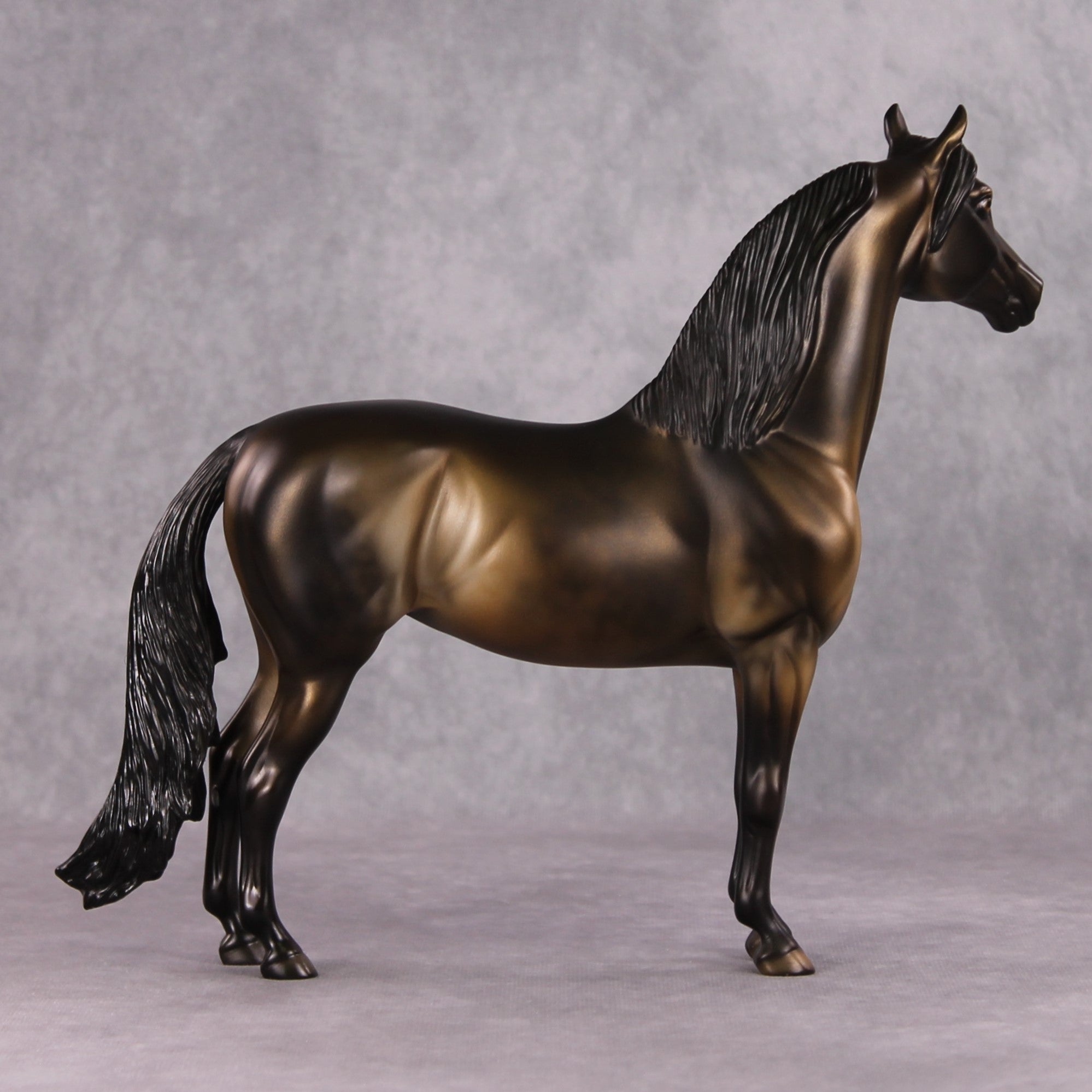 December Rest OOAK Dark Metallic Buckskin Morgan By Dawn Quick HS24