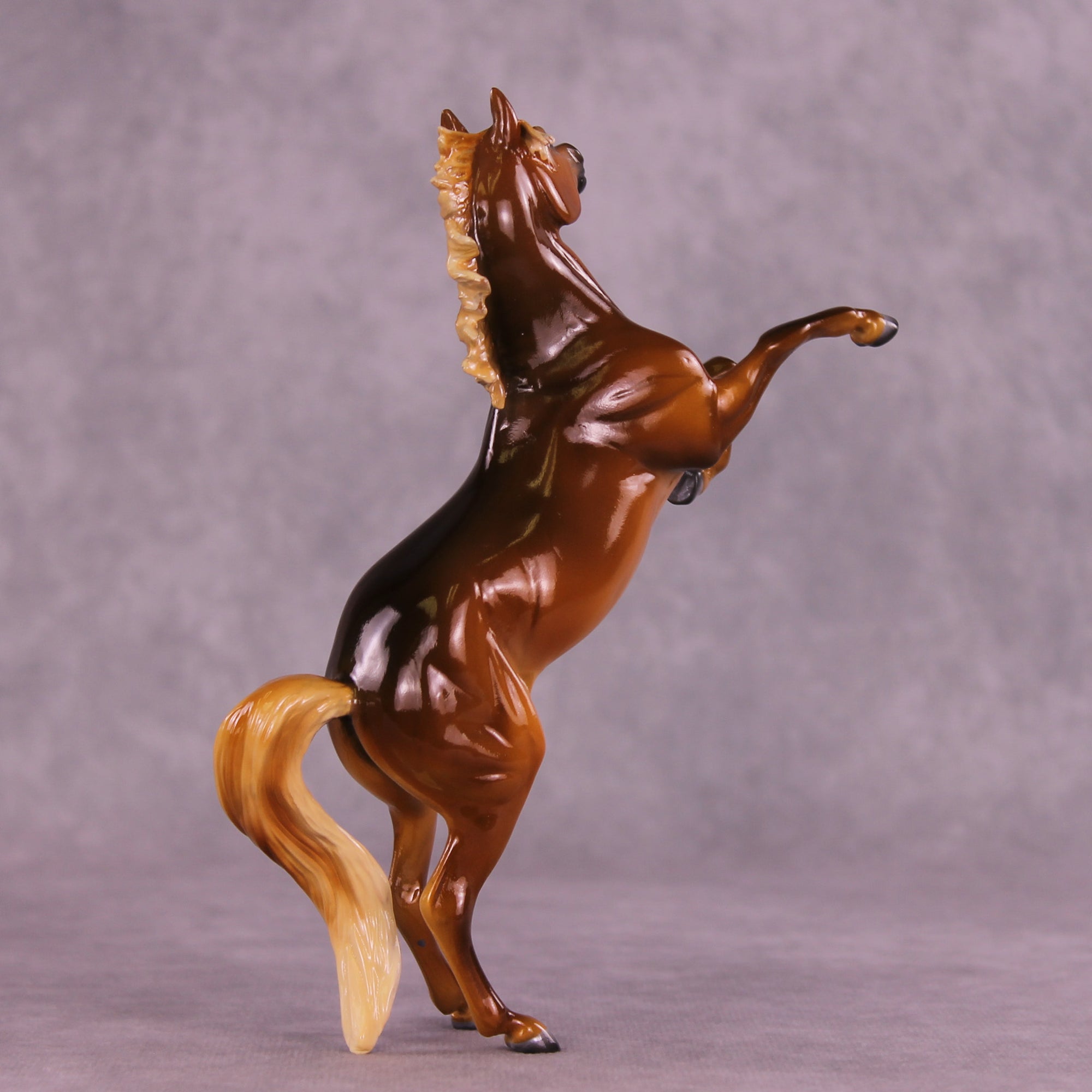 Flame OOAK EFCM Pebble Rearing Horse by Tiffany Purdy GS925