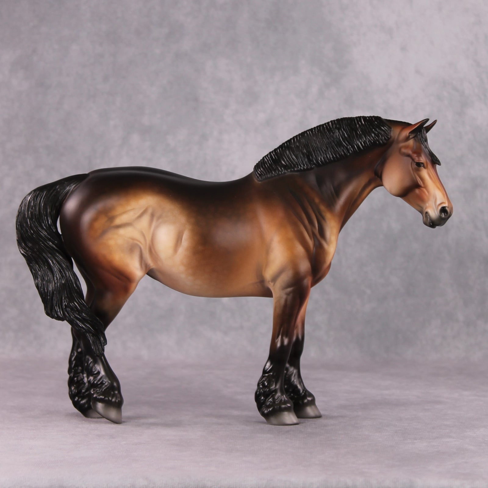 Running With Scissors OOAK Dappled Bay Heavy Draft By Dawn Quick HS24