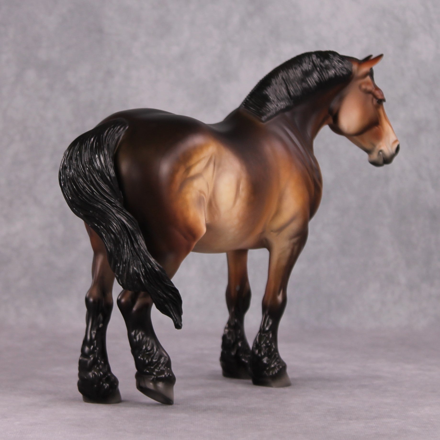 Running With Scissors OOAK Dappled Bay Heavy Draft By Dawn Quick HS24