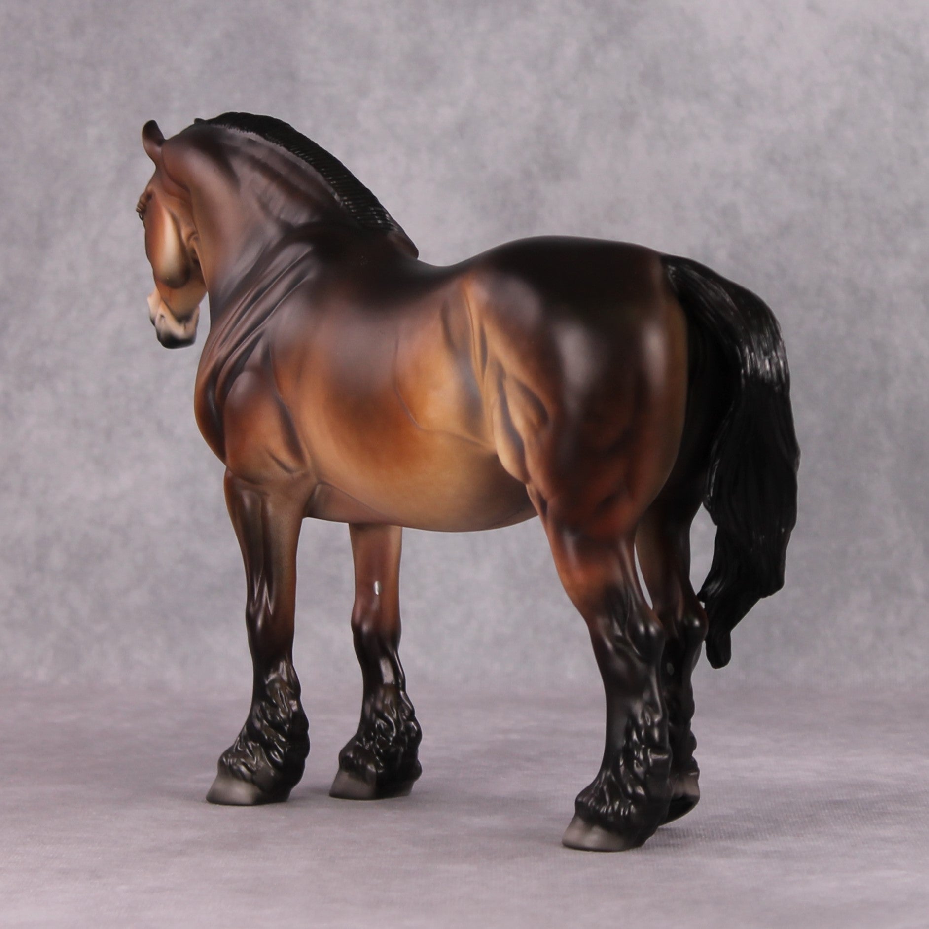 Running With Scissors OOAK Dappled Bay Heavy Draft By Dawn Quick HS24