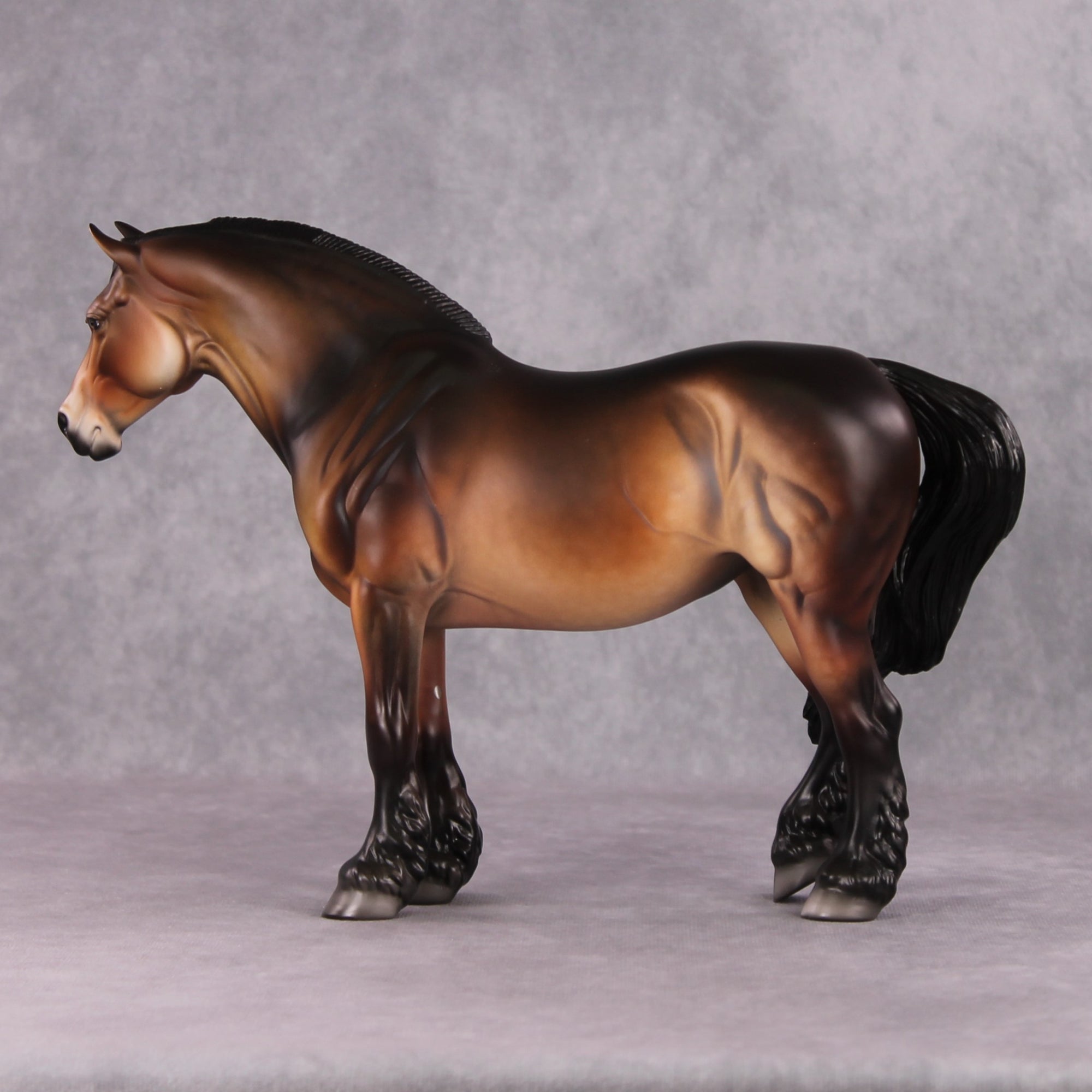 Running With Scissors OOAK Dappled Bay Heavy Draft By Dawn Quick HS24