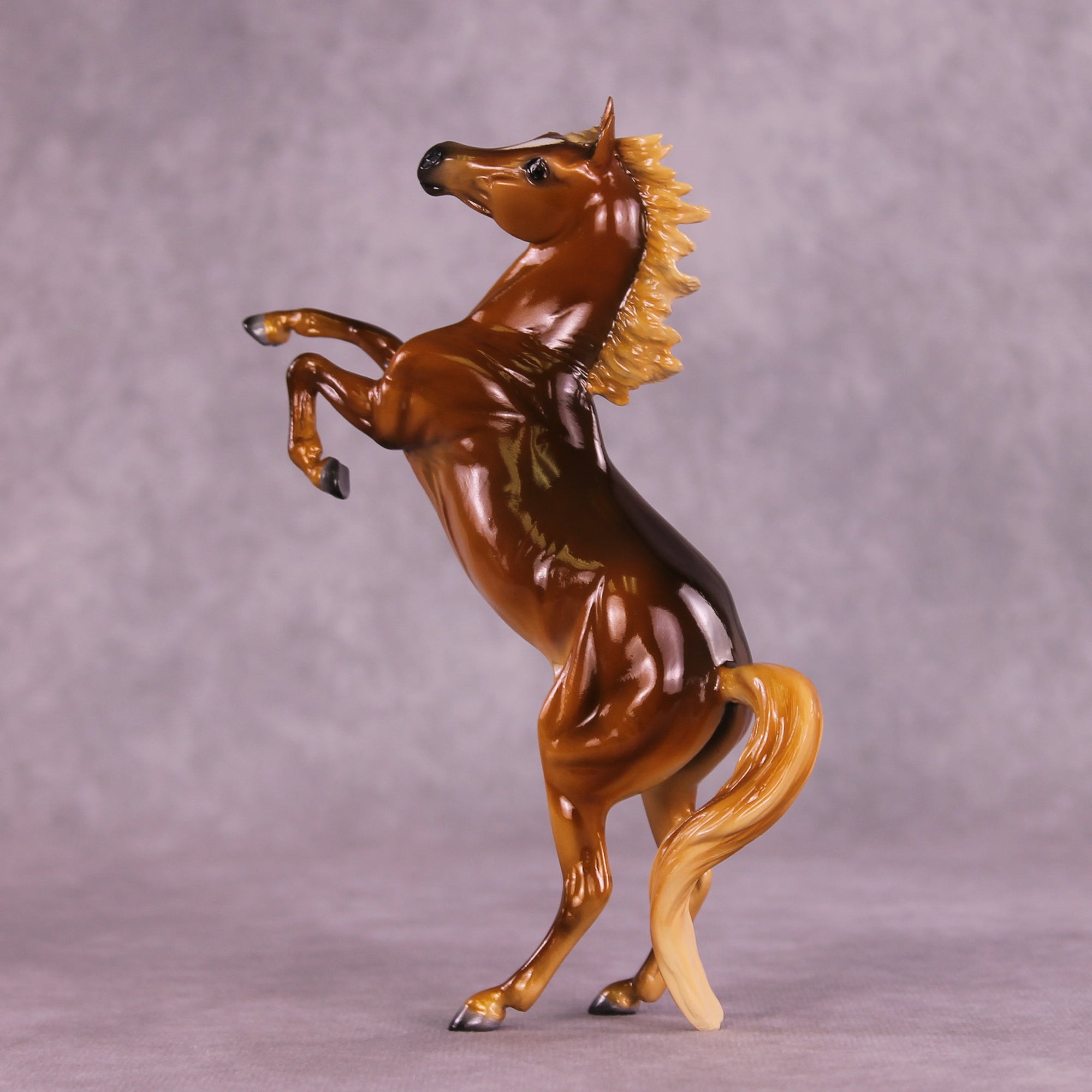 Flame OOAK EFCM Pebble Rearing Horse by Tiffany Purdy GS925