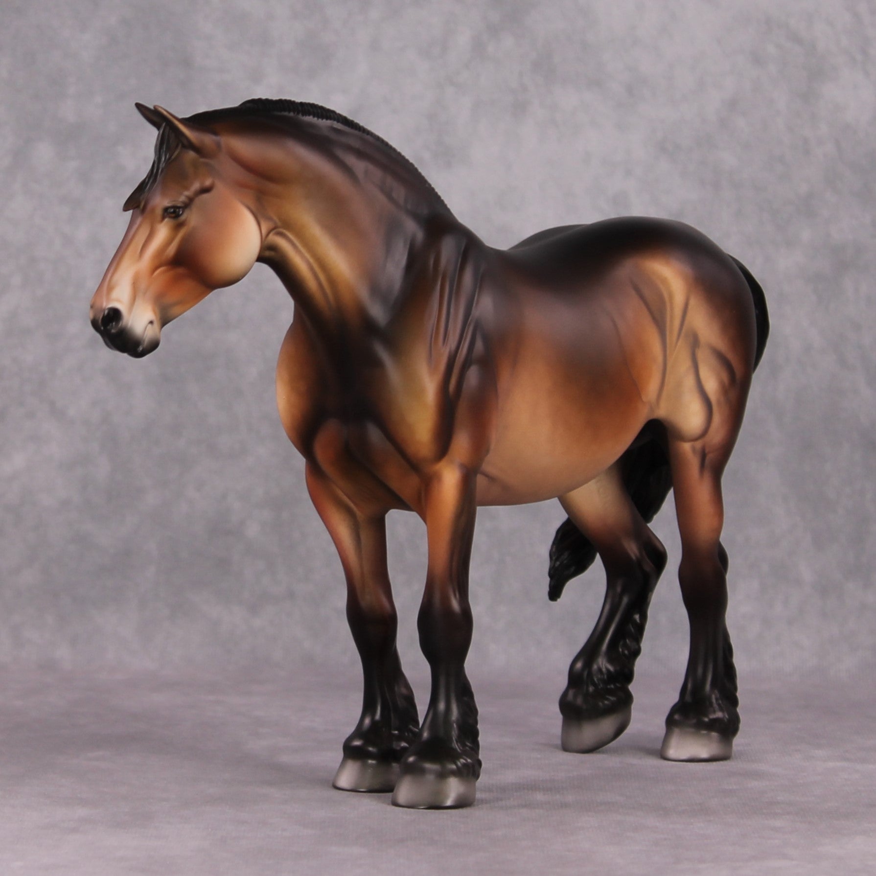 Running With Scissors OOAK Dappled Bay Heavy Draft By Dawn Quick HS24