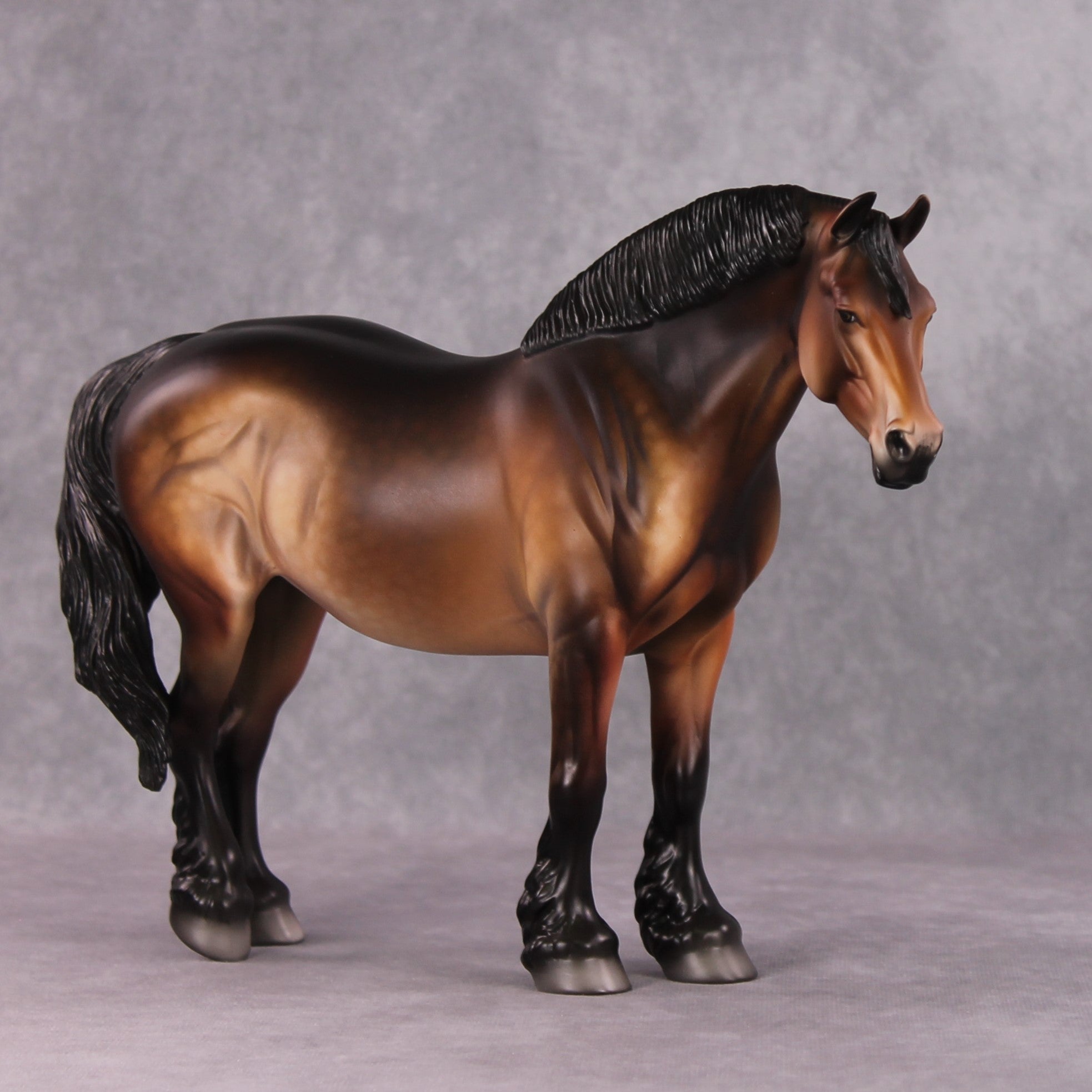 Running With Scissors OOAK Dappled Bay Heavy Draft By Dawn Quick HS24