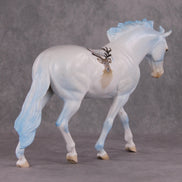 Reindeer Games OOAK Reindeer Blue Dappled Deco Irish Draught By Angela Marleau and Jess Hamill HS24