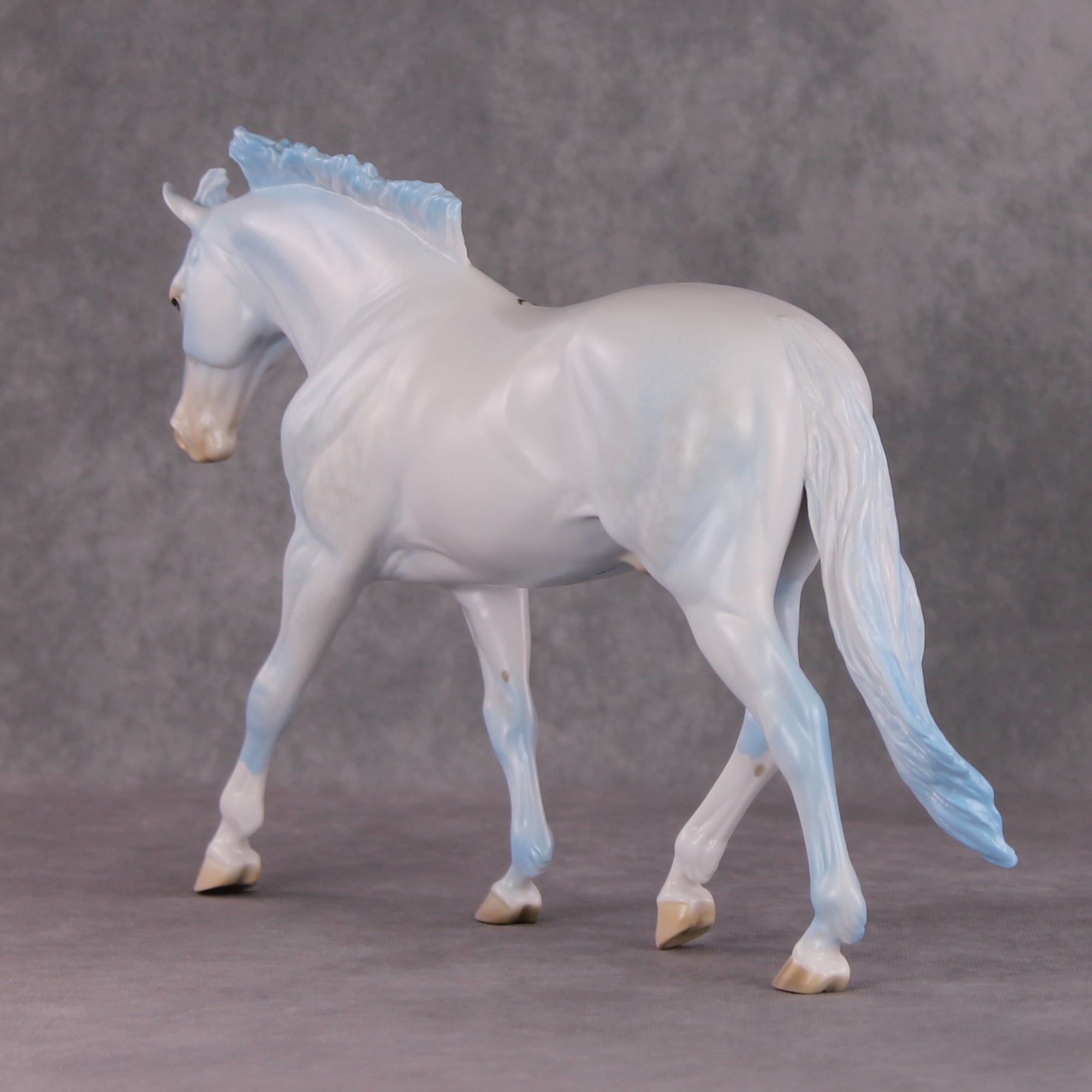 Reindeer Games OOAK Reindeer Blue Dappled Deco Irish Draught By Angela Marleau and Jess Hamill HS24