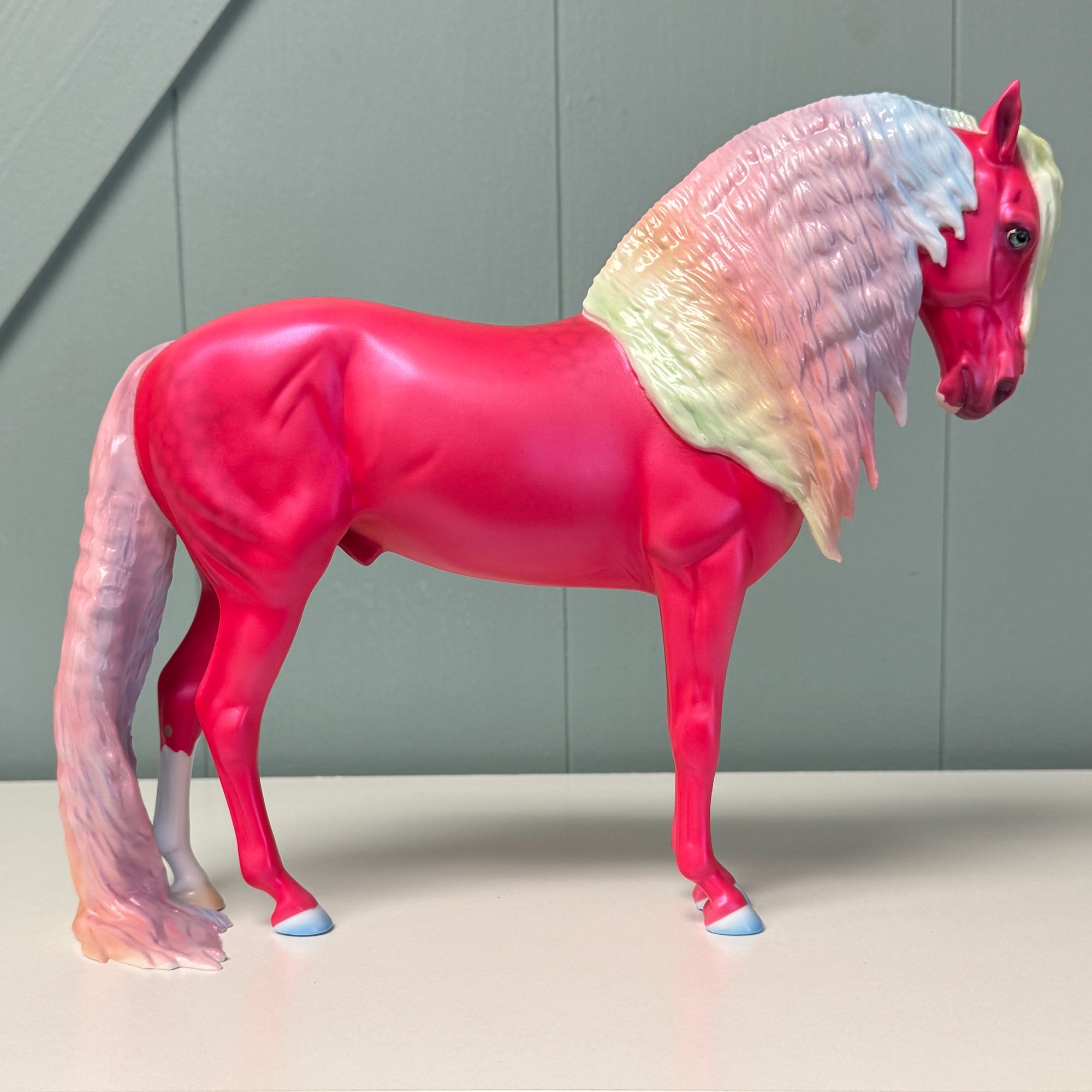 Mojo Dojo Rainbow Man Run LE-10 Deco Pink &amp; Pastel Rainbow Andalusian By Ellen Robbins and Ashley Palmer