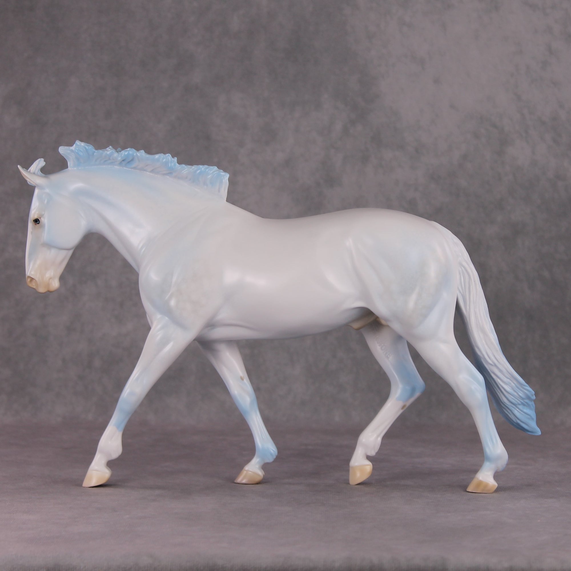 Reindeer Games OOAK Reindeer Blue Dappled Deco Irish Draught By Angela Marleau and Jess Hamill HS24