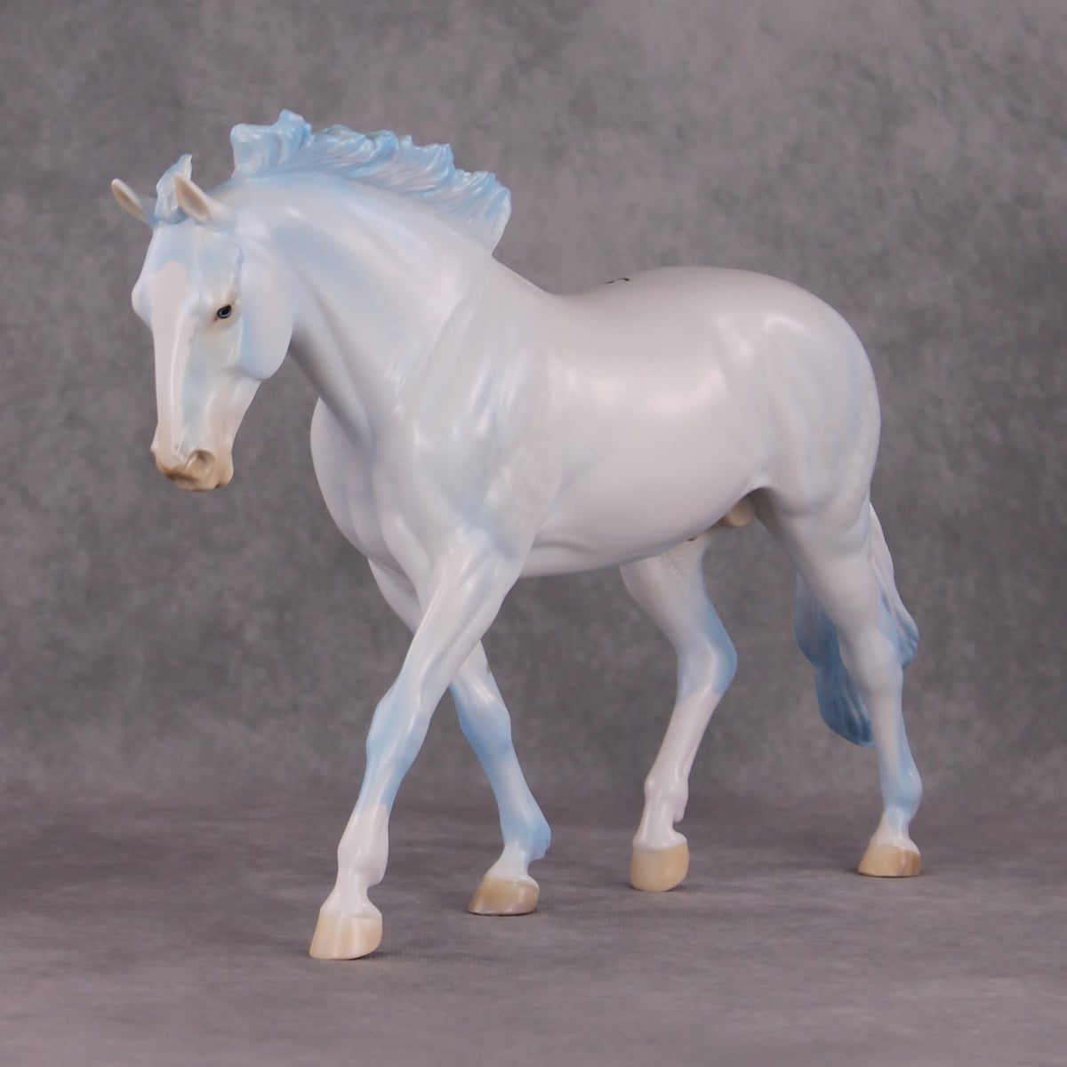 Reindeer Games OOAK Reindeer Blue Dappled Deco Irish Draught By Angela Marleau and Jess Hamill HS24