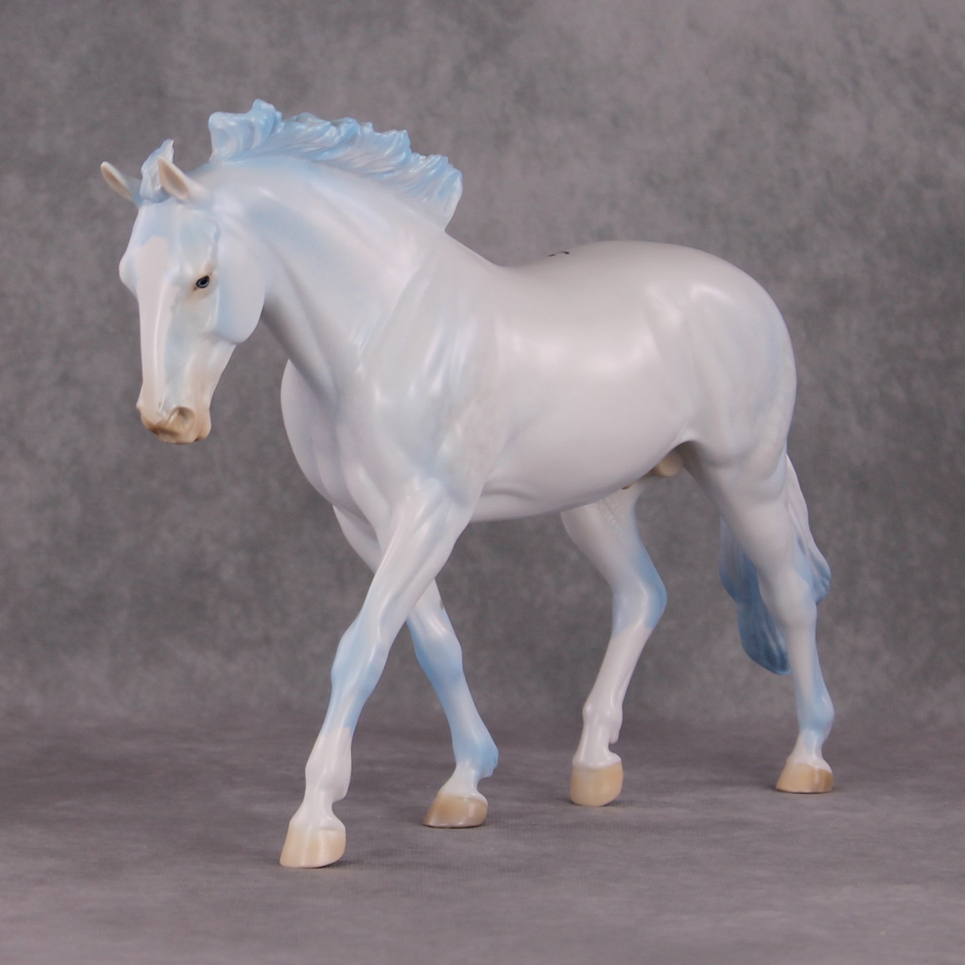 Reindeer Games OOAK Reindeer Blue Dappled Deco Irish Draught By Angela Marleau and Jess Hamill HS24