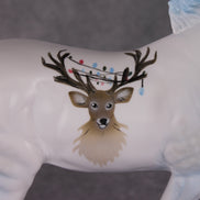 Reindeer Games OOAK Reindeer Blue Dappled Deco Irish Draught By Angela Marleau and Jess Hamill HS24