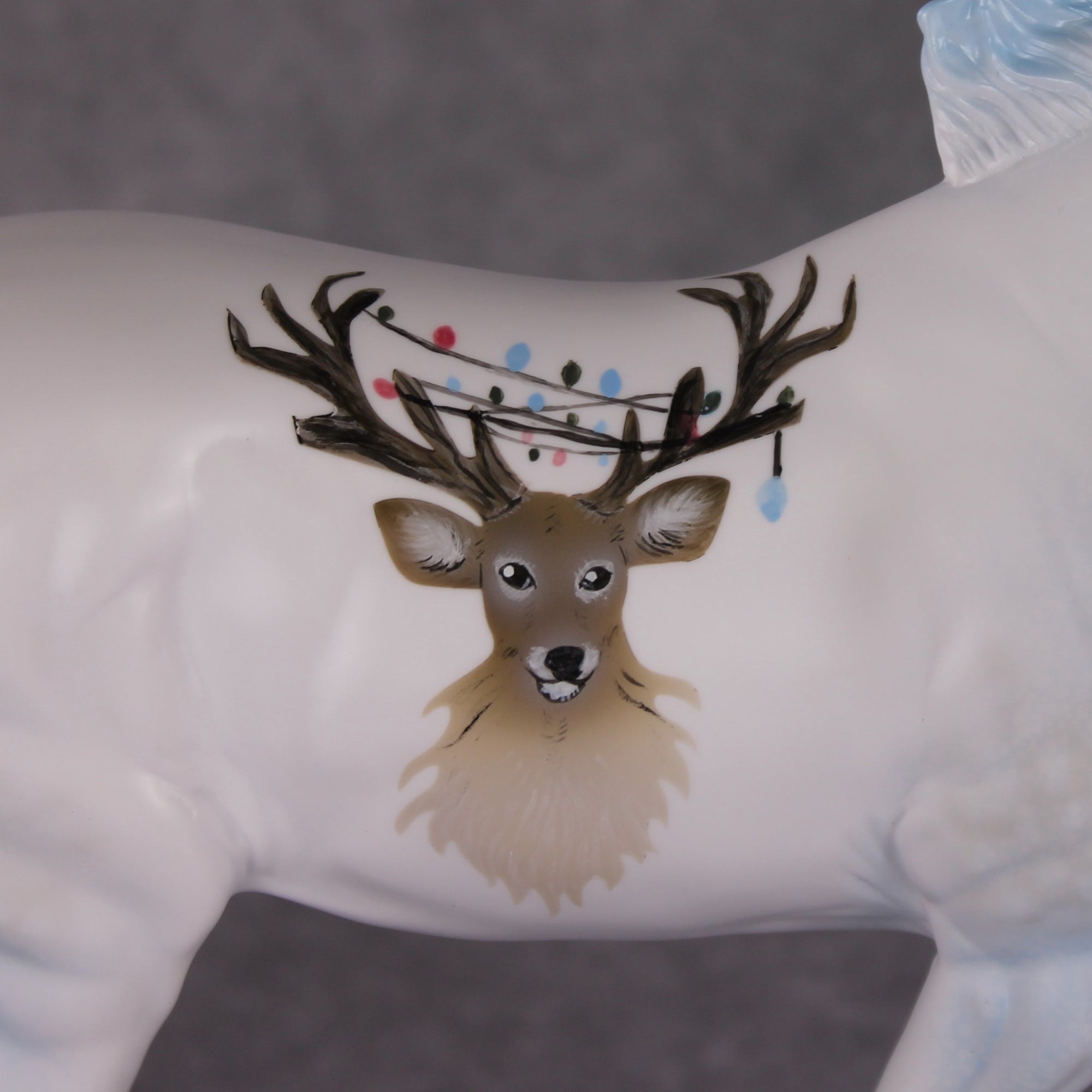 Reindeer Games OOAK Reindeer Blue Dappled Deco Irish Draught By Angela Marleau and Jess Hamill HS24