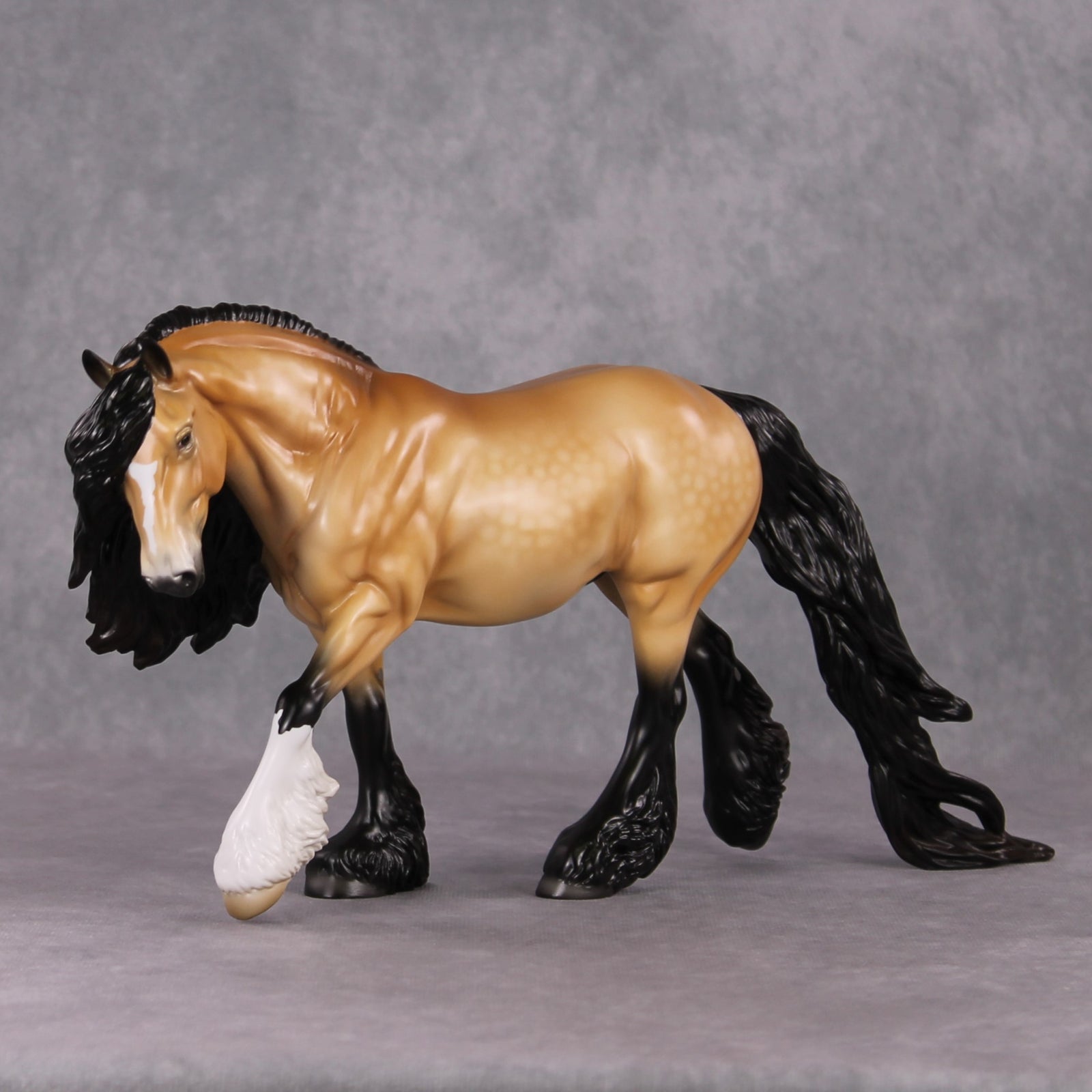 Leo OOAK Dappled Buckskin Irish Cob By Angela Marleau HS24