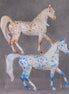 Hot N Cold (Set of Two) OOAK Blue, Red & Orange Pearl Leopard Appaloosa Arab Mares By Ellen Robbins HS24