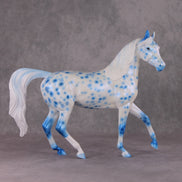 Hot N Cold (Set of Two) OOAK Blue, Red & Orange Pearl Leopard Appaloosa Arab Mares By Ellen Robbins HS24