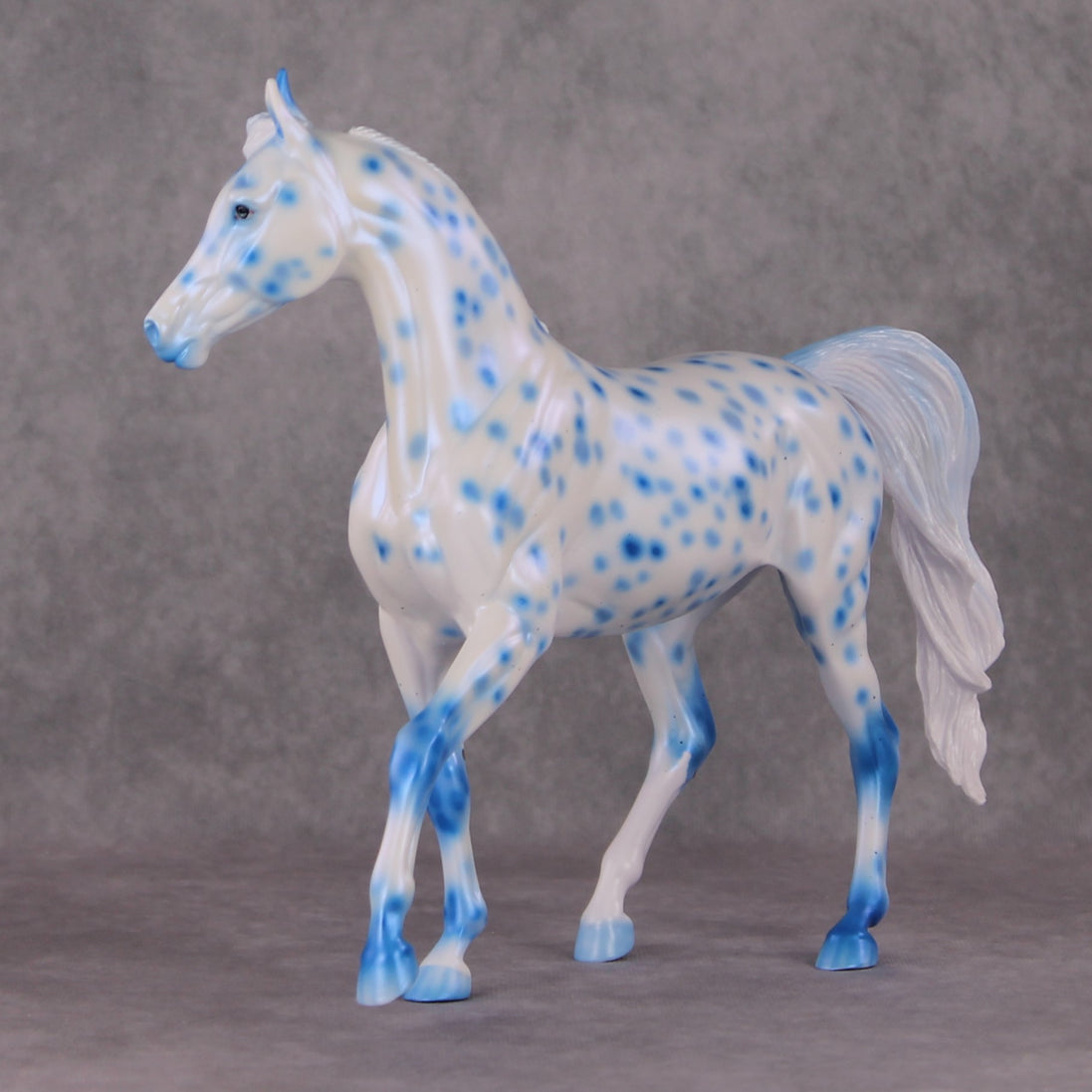 Hot N Cold (Set of Two) OOAK Blue, Red & Orange Pearl Leopard Appaloosa Arab Mares By Ellen Robbins HS24