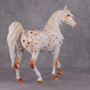 Hot N Cold (Set of Two) OOAK Blue, Red & Orange Pearl Leopard Appaloosa Arab Mares By Ellen Robbins HS24