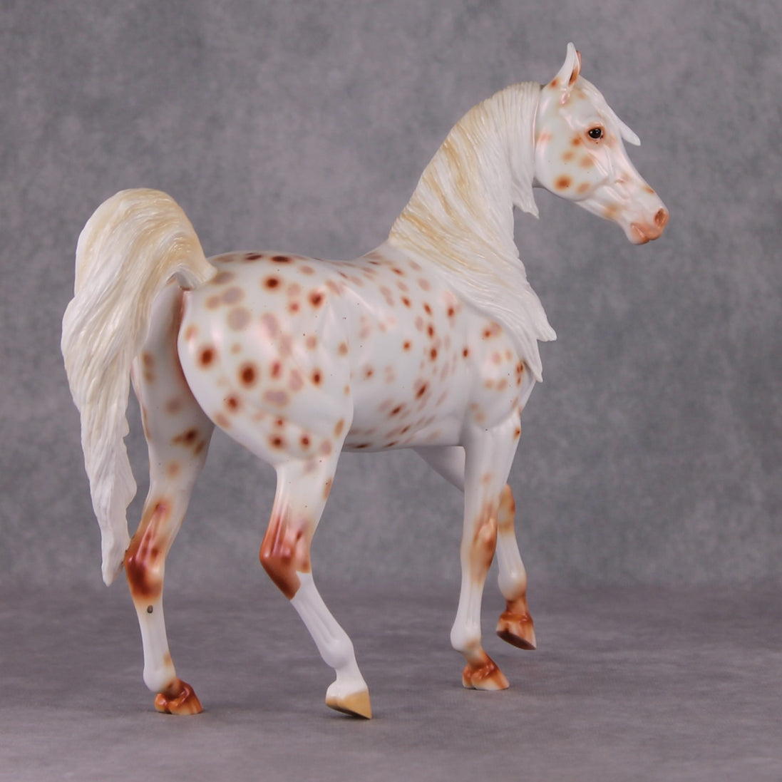 Hot N Cold (Set of Two) OOAK Blue, Red & Orange Pearl Leopard Appaloosa Arab Mares By Ellen Robbins HS24