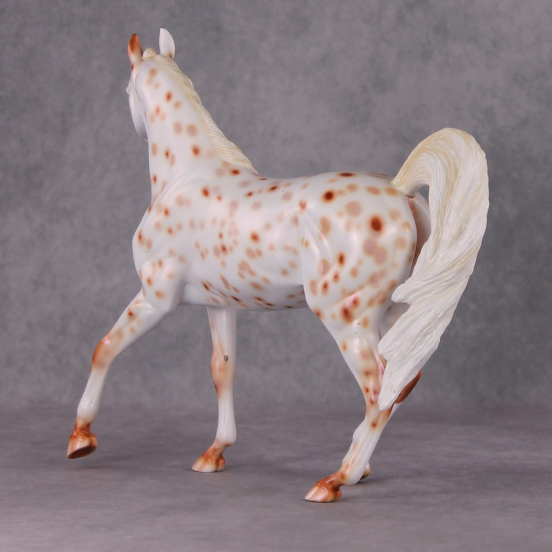 Hot N Cold (Set of Two) OOAK Blue, Red & Orange Pearl Leopard Appaloosa Arab Mares By Ellen Robbins HS24