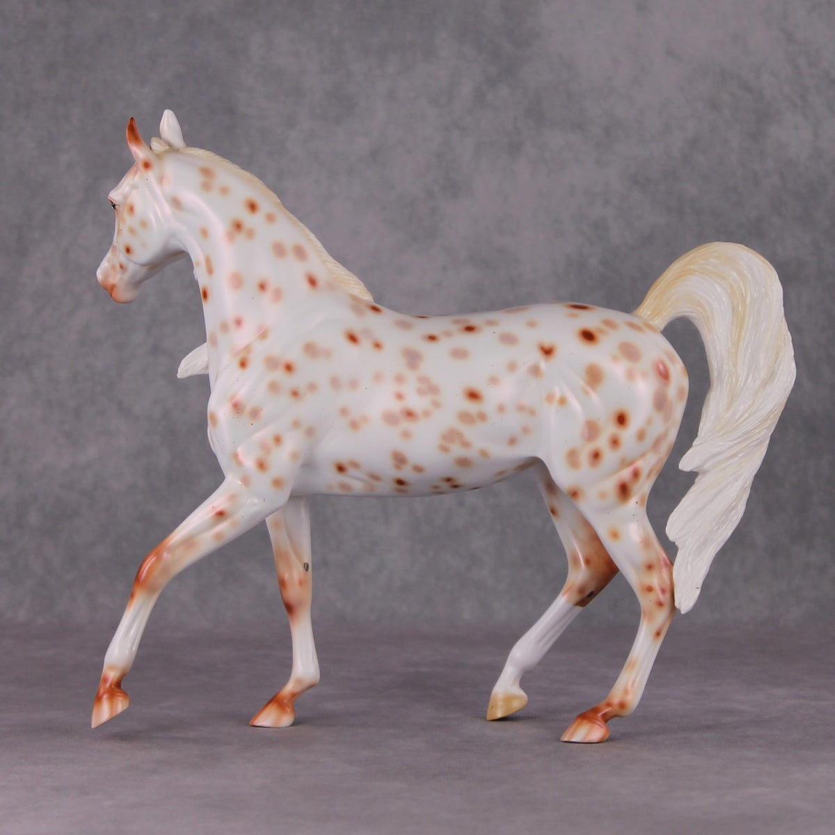 Hot N Cold (Set of Two) OOAK Blue, Red & Orange Pearl Leopard Appaloosa Arab Mares By Ellen Robbins HS24