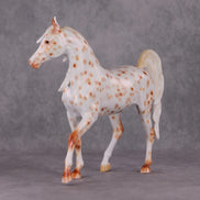 Hot N Cold (Set of Two) OOAK Blue, Red & Orange Pearl Leopard Appaloosa Arab Mares By Ellen Robbins HS24