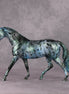Sprite OOAK Green/Blue Pearl Appaloosa Deco Pony by Julie Kiem HS24