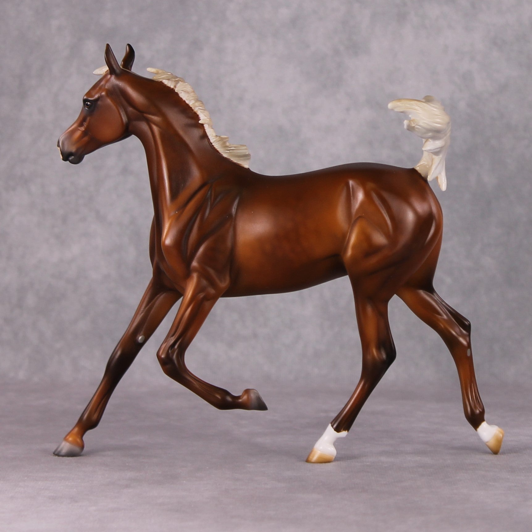 Girlfriend OOAK Dapple Chestnut W/ Flaxen Mane &amp; Tail by Julie Kiem HS24