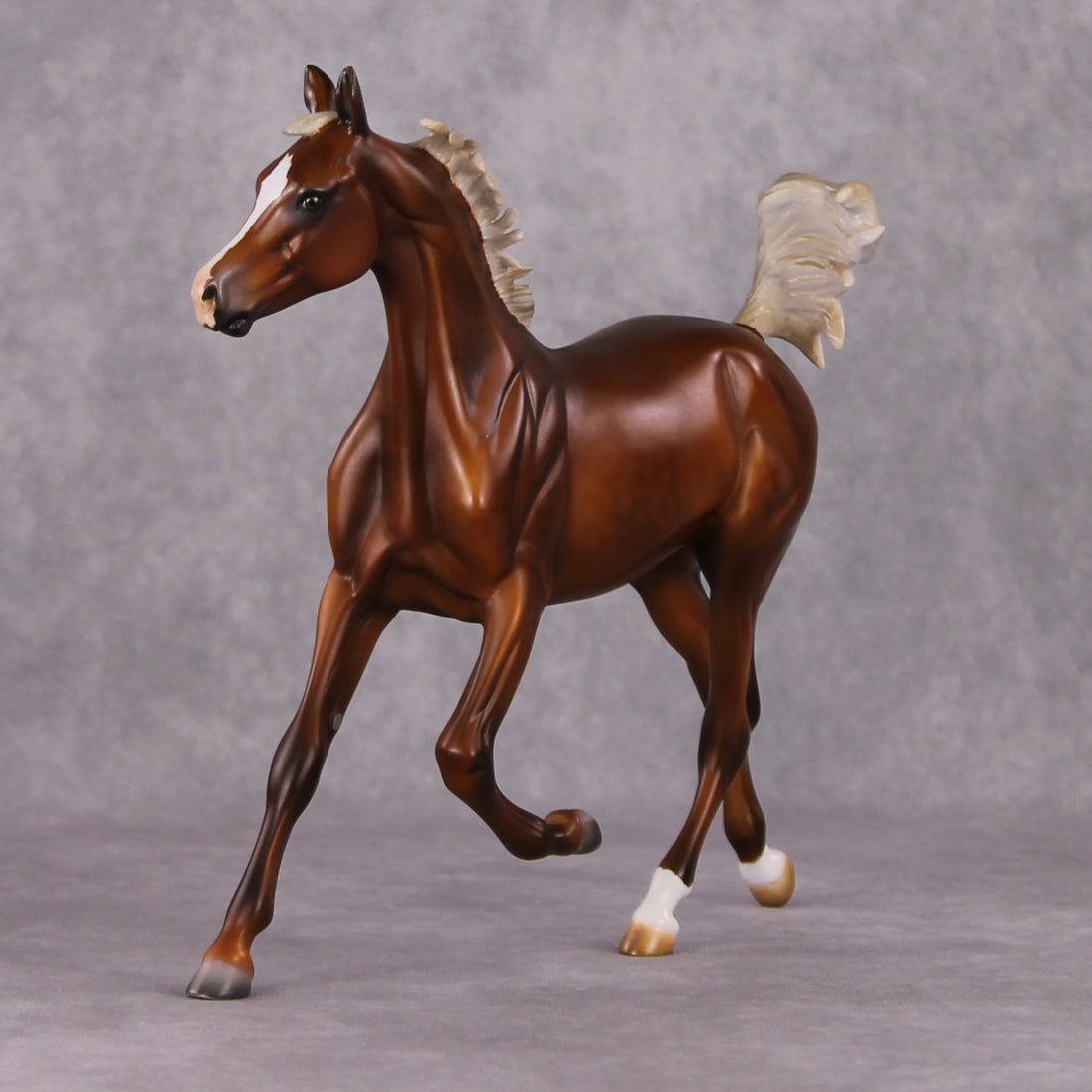 Girlfriend OOAK Dapple Chestnut W/ Flaxen Mane & Tail by Julie Kiem HS24