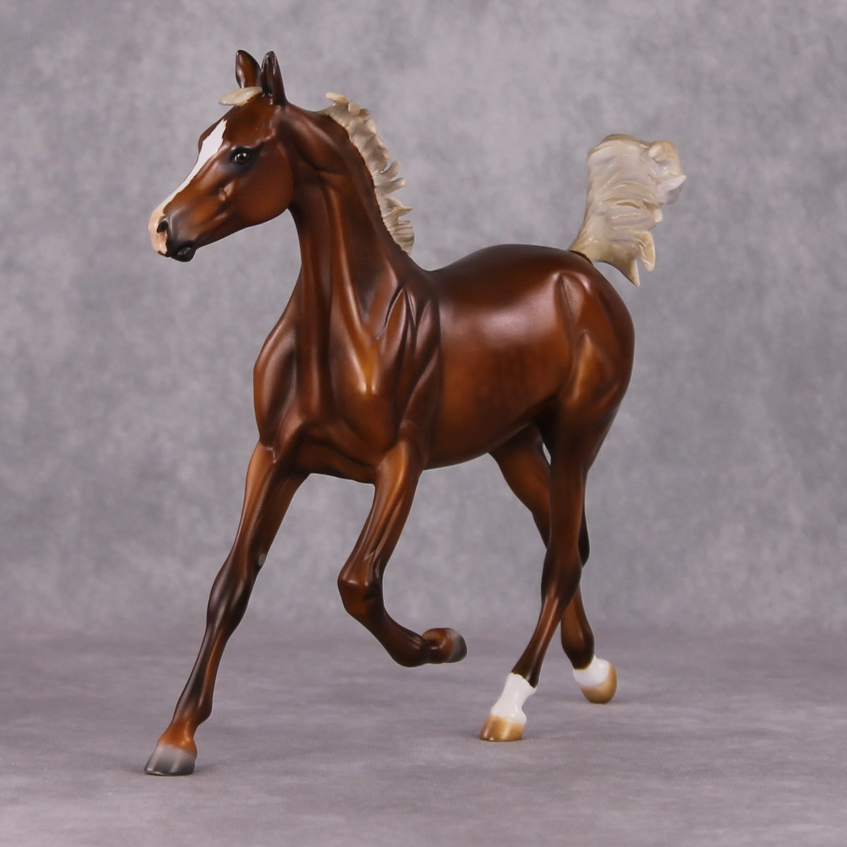 Girlfriend OOAK Dapple Chestnut W/ Flaxen Mane & Tail by Julie Kiem HS24