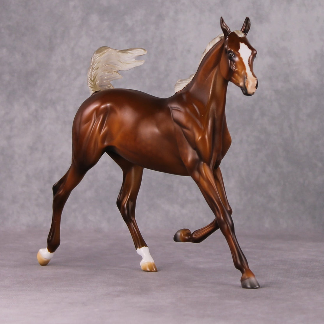 Girlfriend OOAK Dapple Chestnut W/ Flaxen Mane & Tail by Julie Kiem HS24