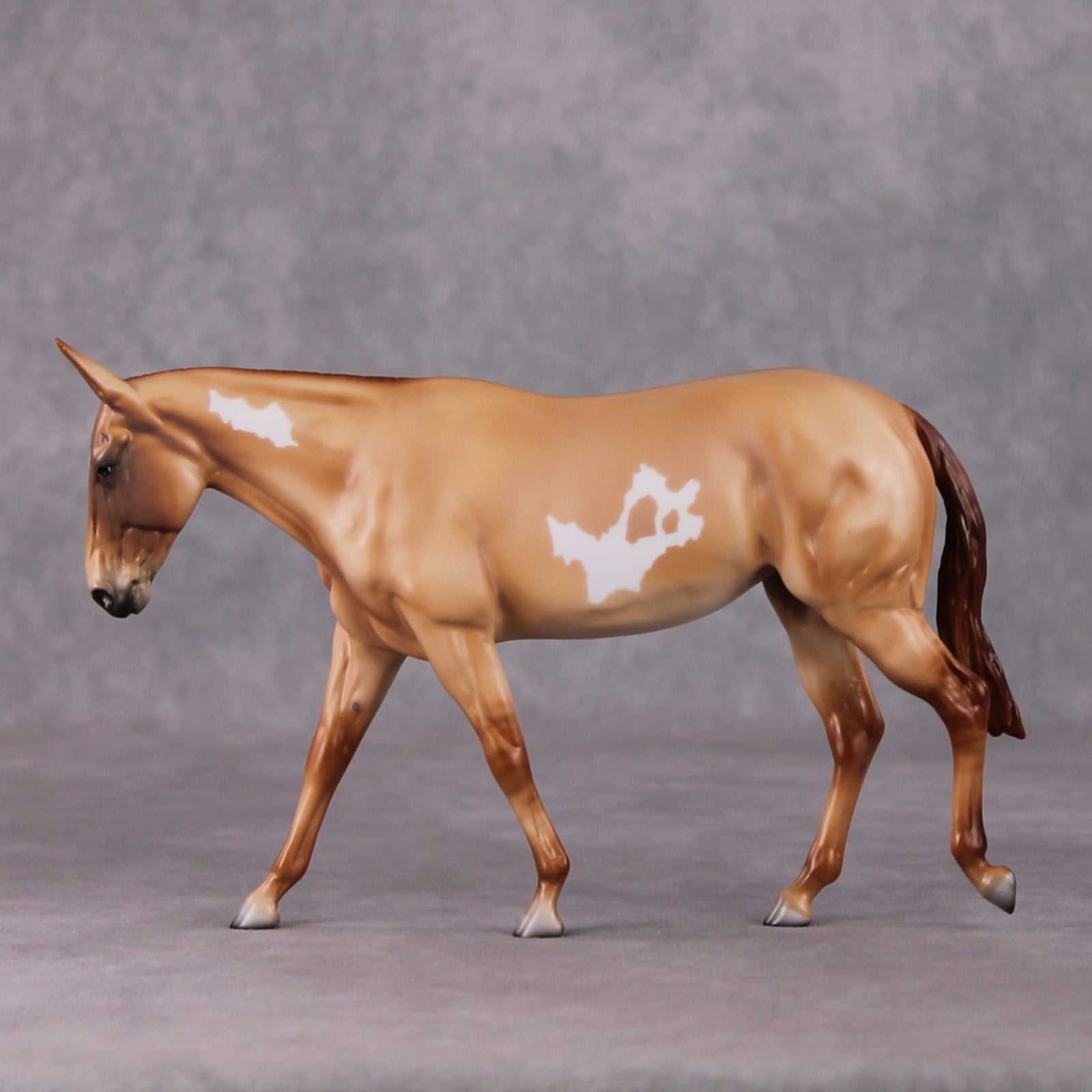 Lil Butterscotch LE-5 Red Dun Overo Mule Pebble By Angela Marleau Holiday Sale Run HS24