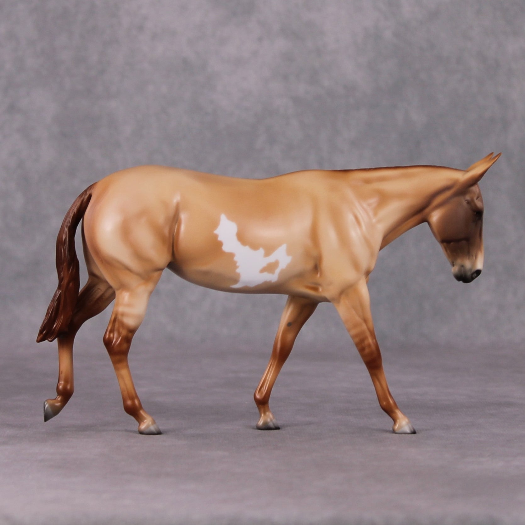 Lil Butterscotch LE-5 Red Dun Overo Mule Pebble By Angela Marleau Holiday Sale Run HS24