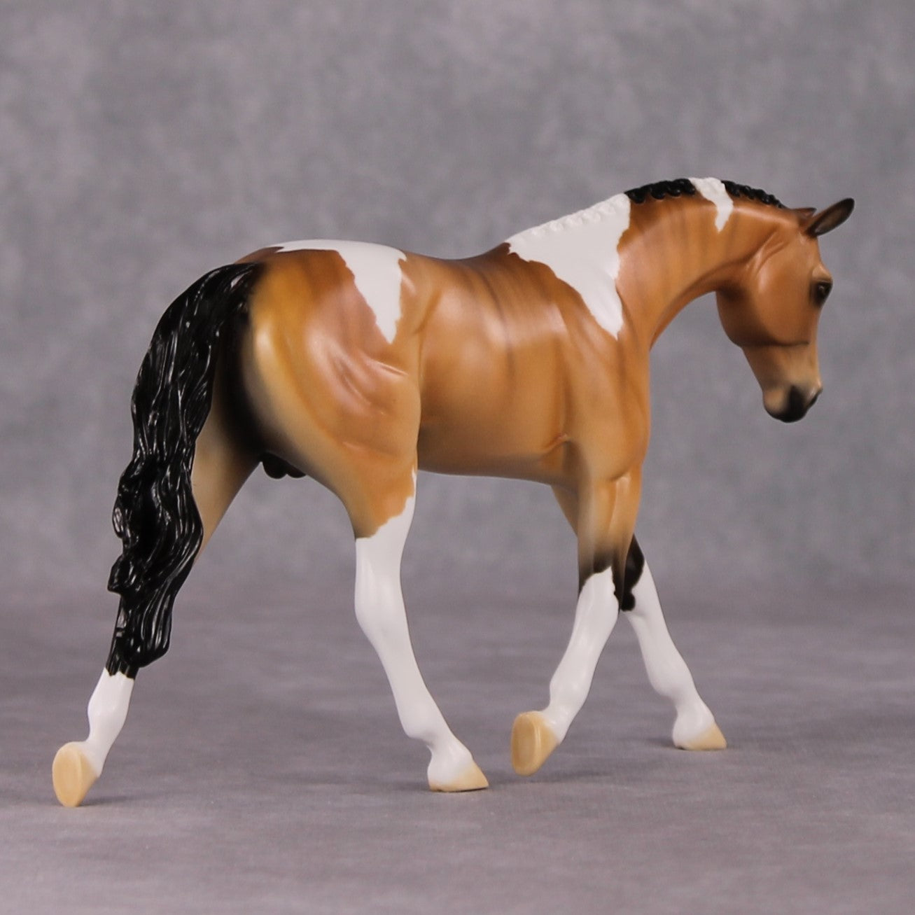 Small Chance OOAK Brindle Tobiano Warmblood Pebble By Ellen Robbins HS24