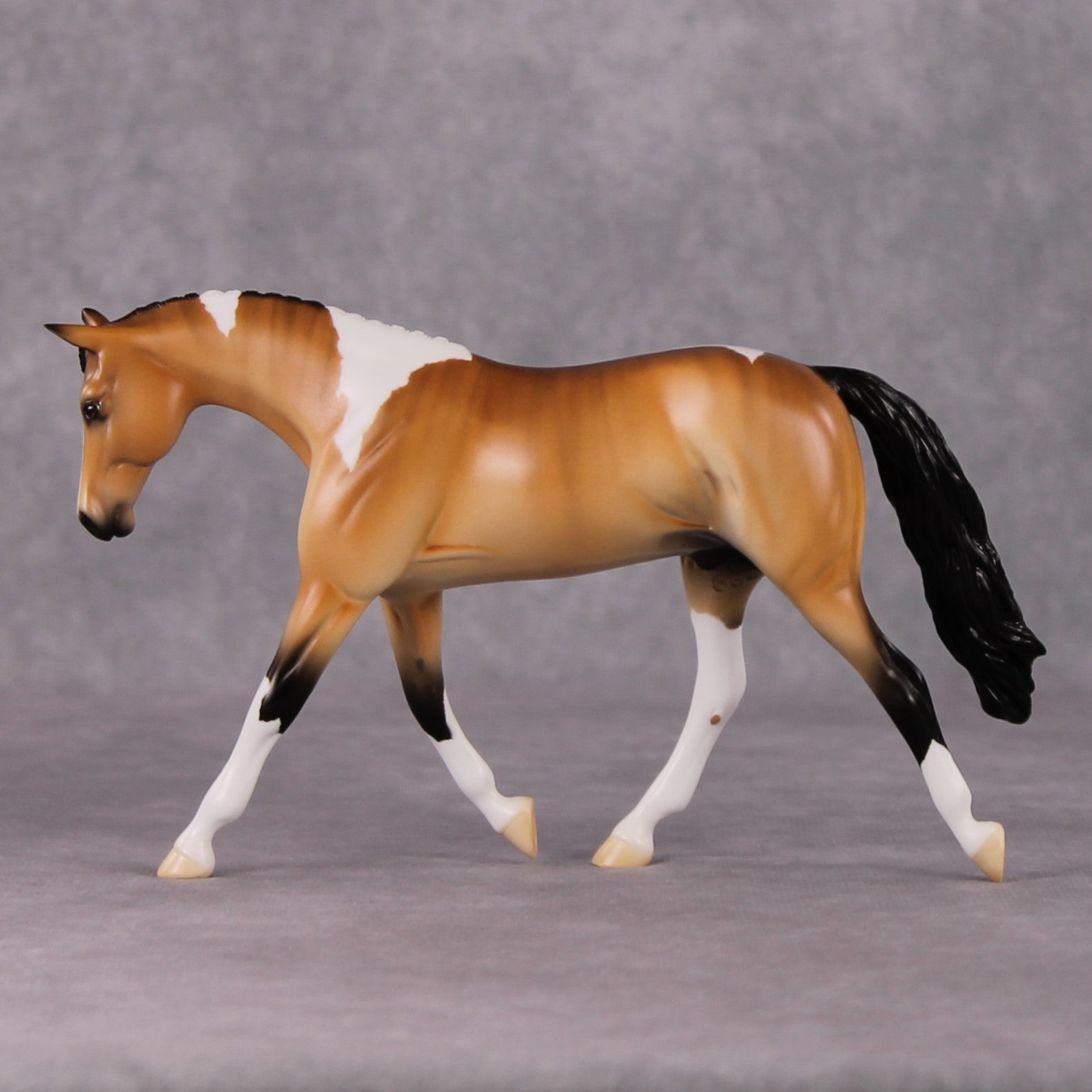 Small Chance OOAK Brindle Tobiano Warmblood Pebble By Ellen Robbins HS24